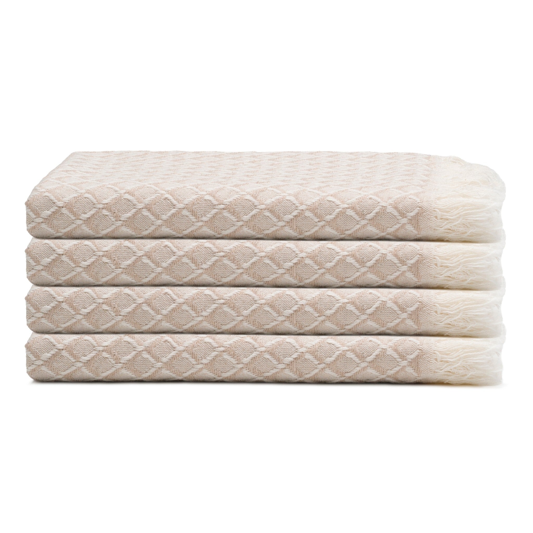 Serenity Grid Turkish Cotton Hand Towel Bundle