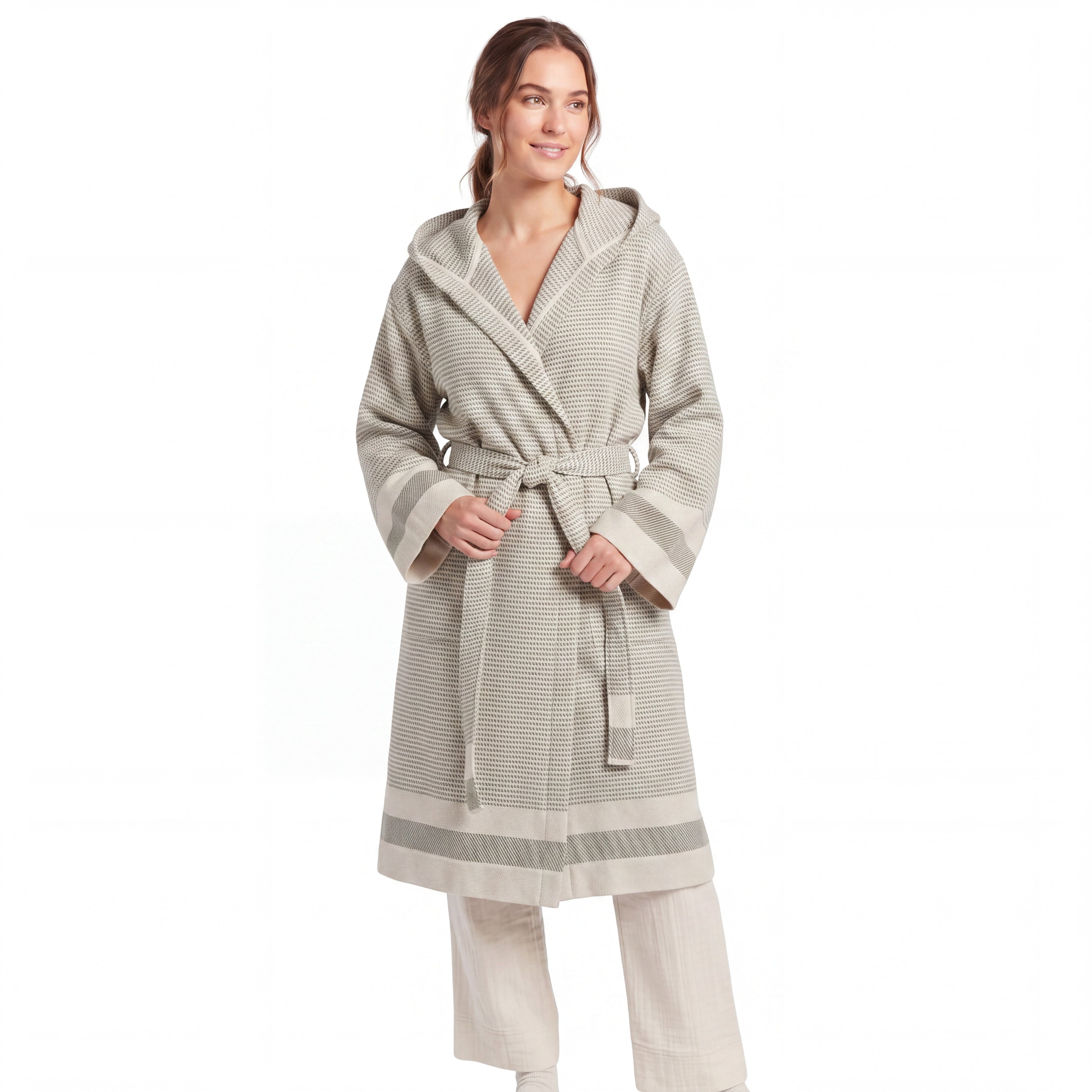 Pixel Turkish Cotton Towel Robe