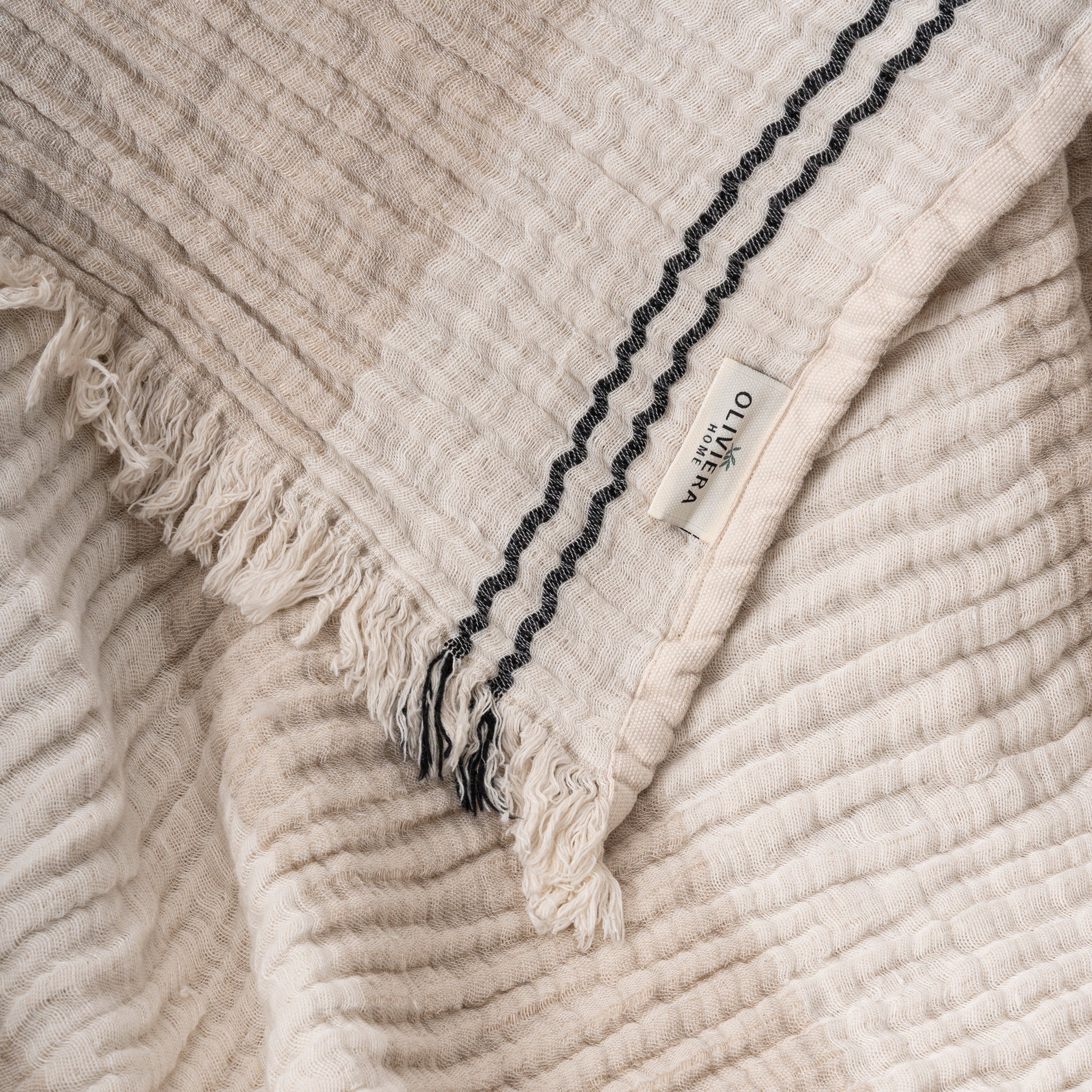 Soho Supersoft 4-Layer Linen–Cotton Gauze Throw – Oliviera Home