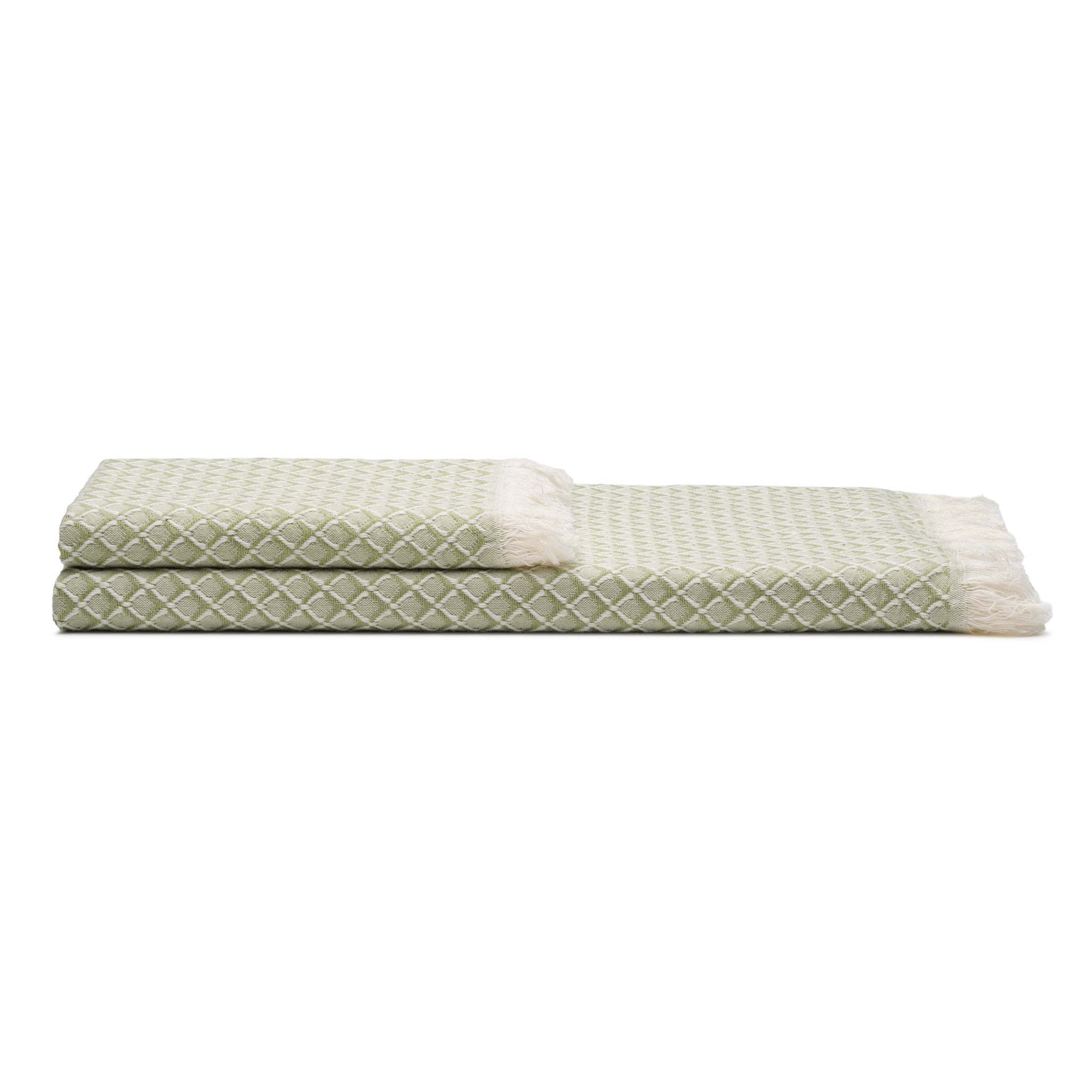 Serenity Grid Turkish Cotton Towels