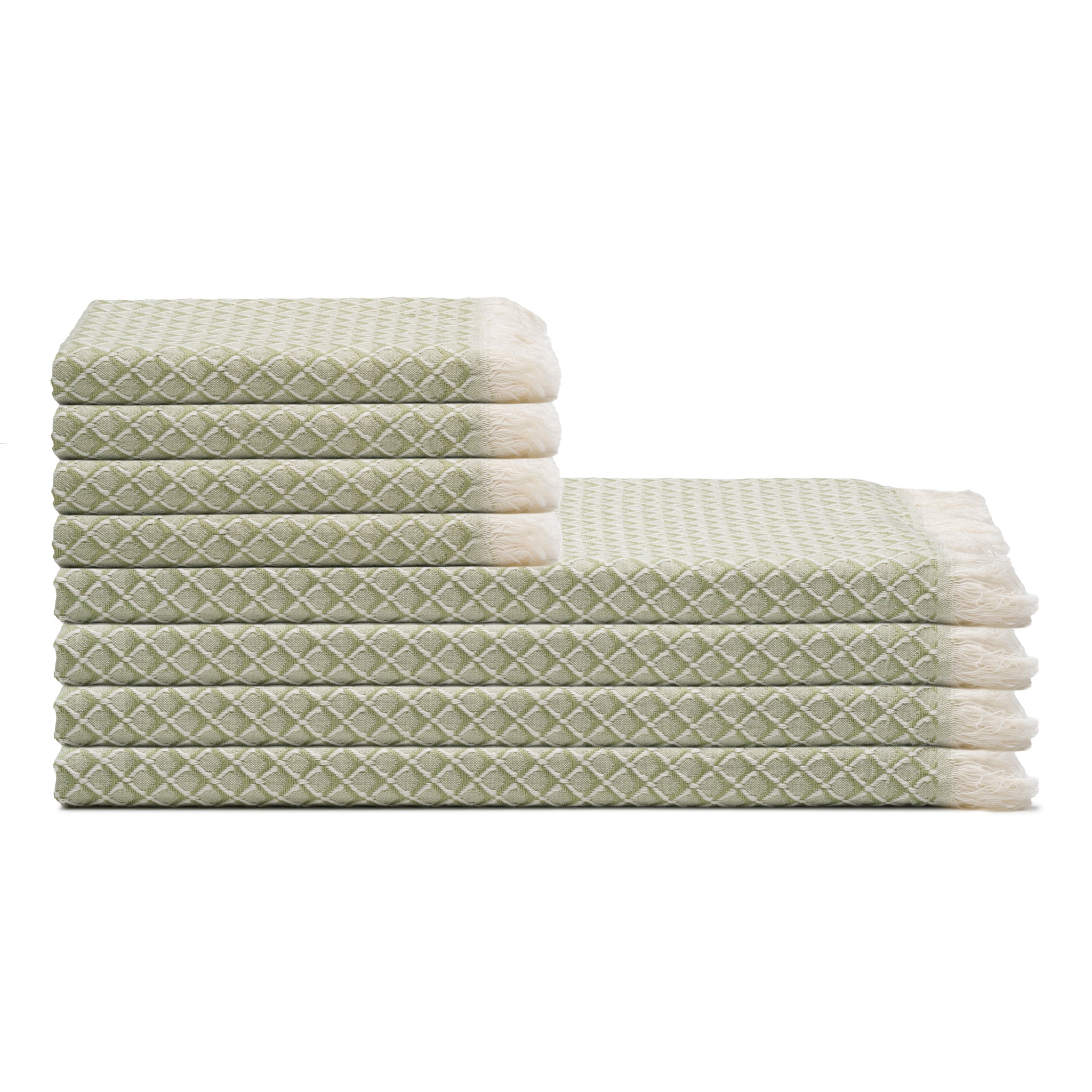 Serenity Grid Turkish Cotton Towel Bundle
