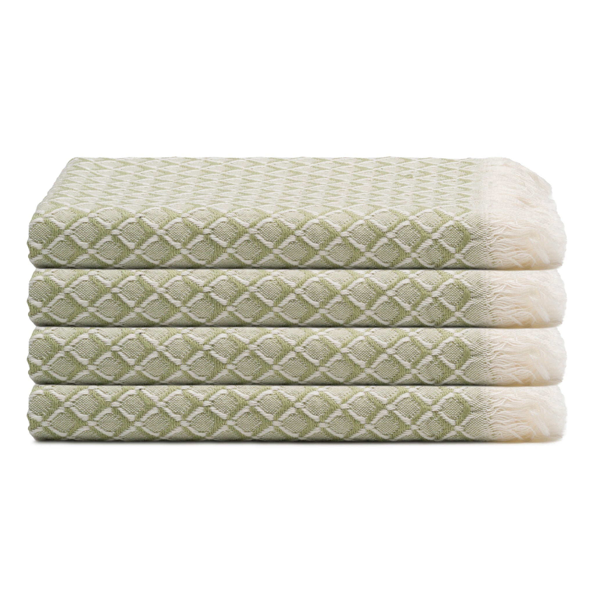 Serenity Grid Turkish Cotton Hand Towel Bundle
