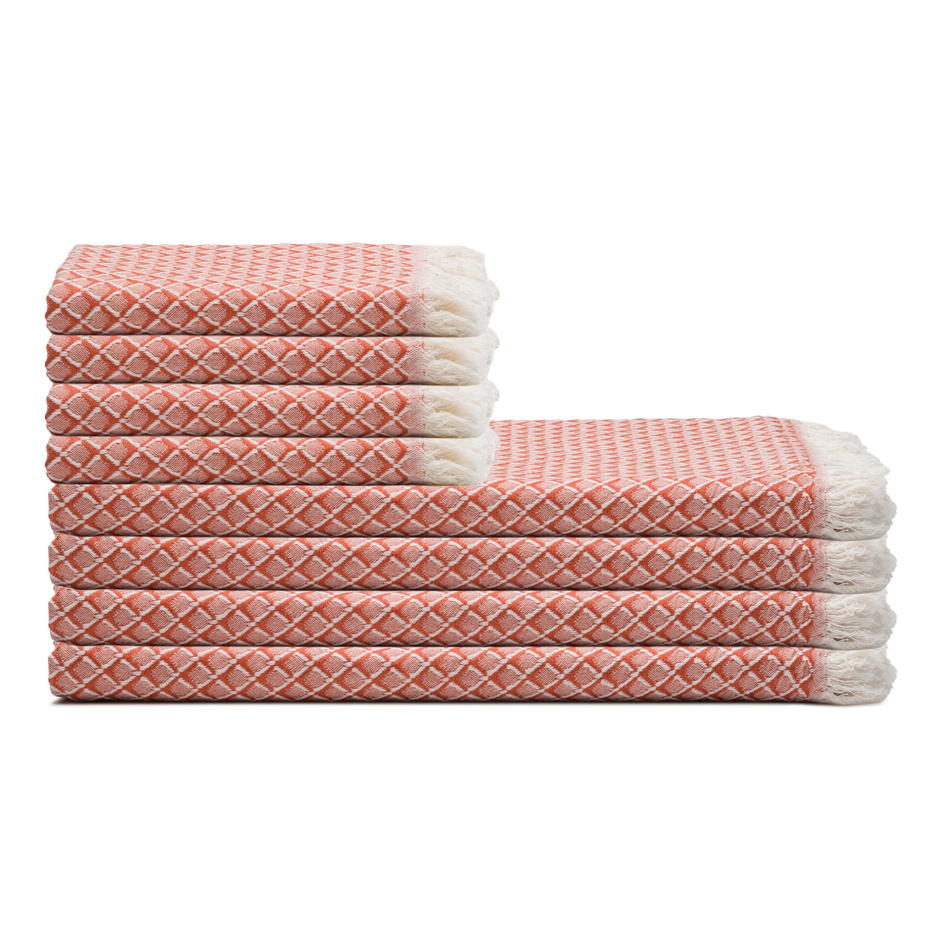 Serenity Grid Turkish Cotton Towel Bundle