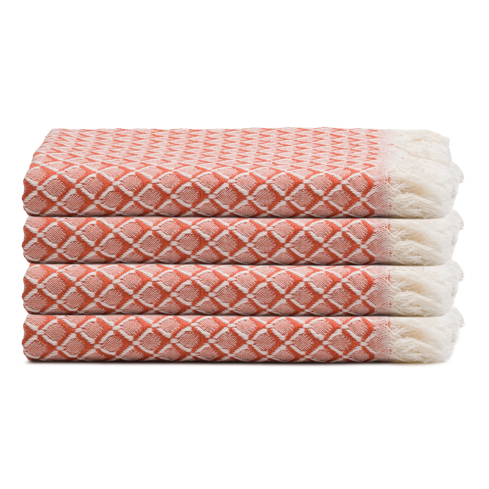 Serenity Grid Turkish Cotton Hand Towel Bundle
