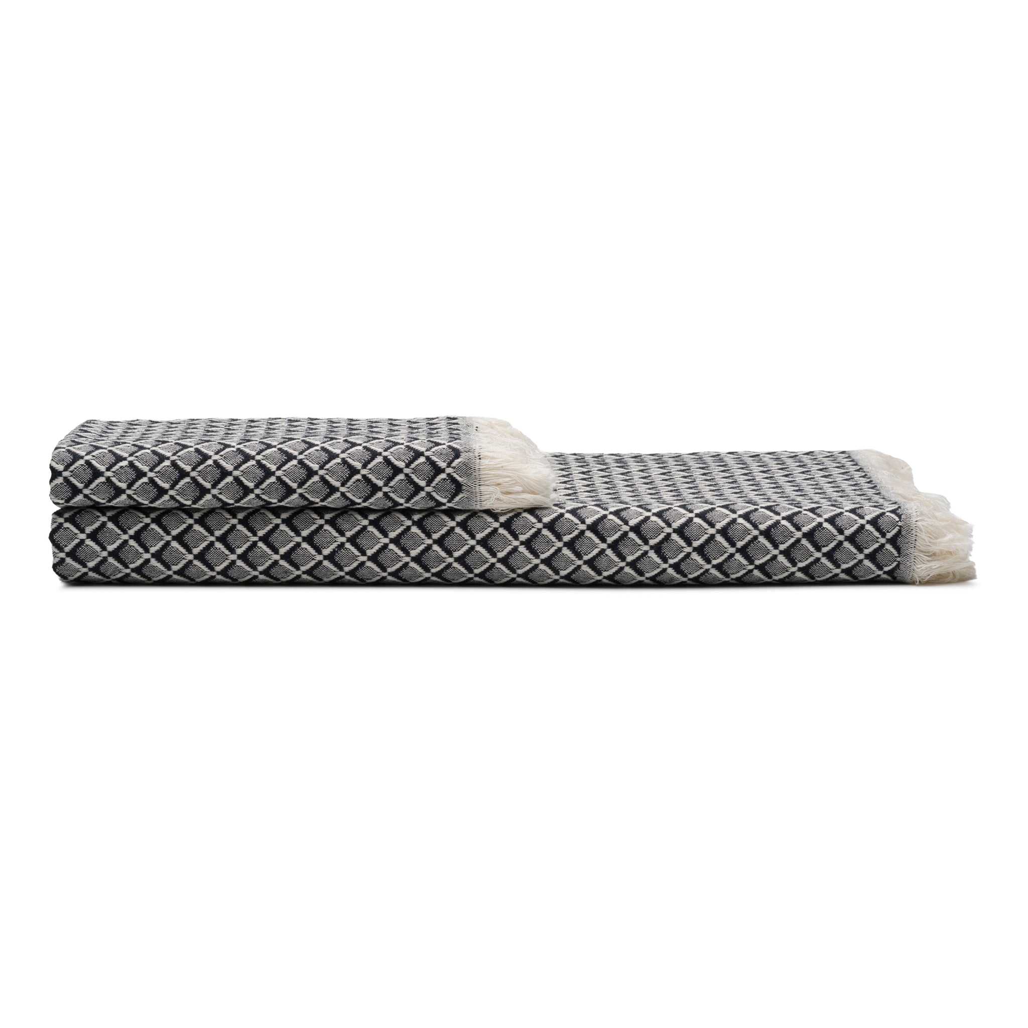 Serenity Grid Turkish Cotton Towels