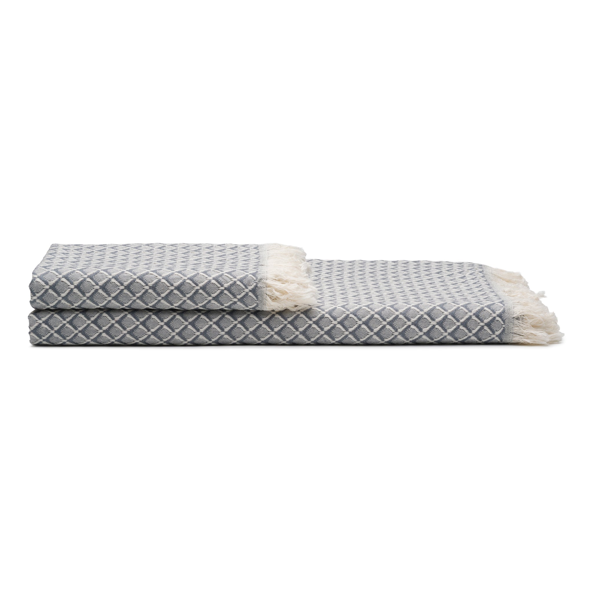 Serenity Grid Turkish Cotton Towels