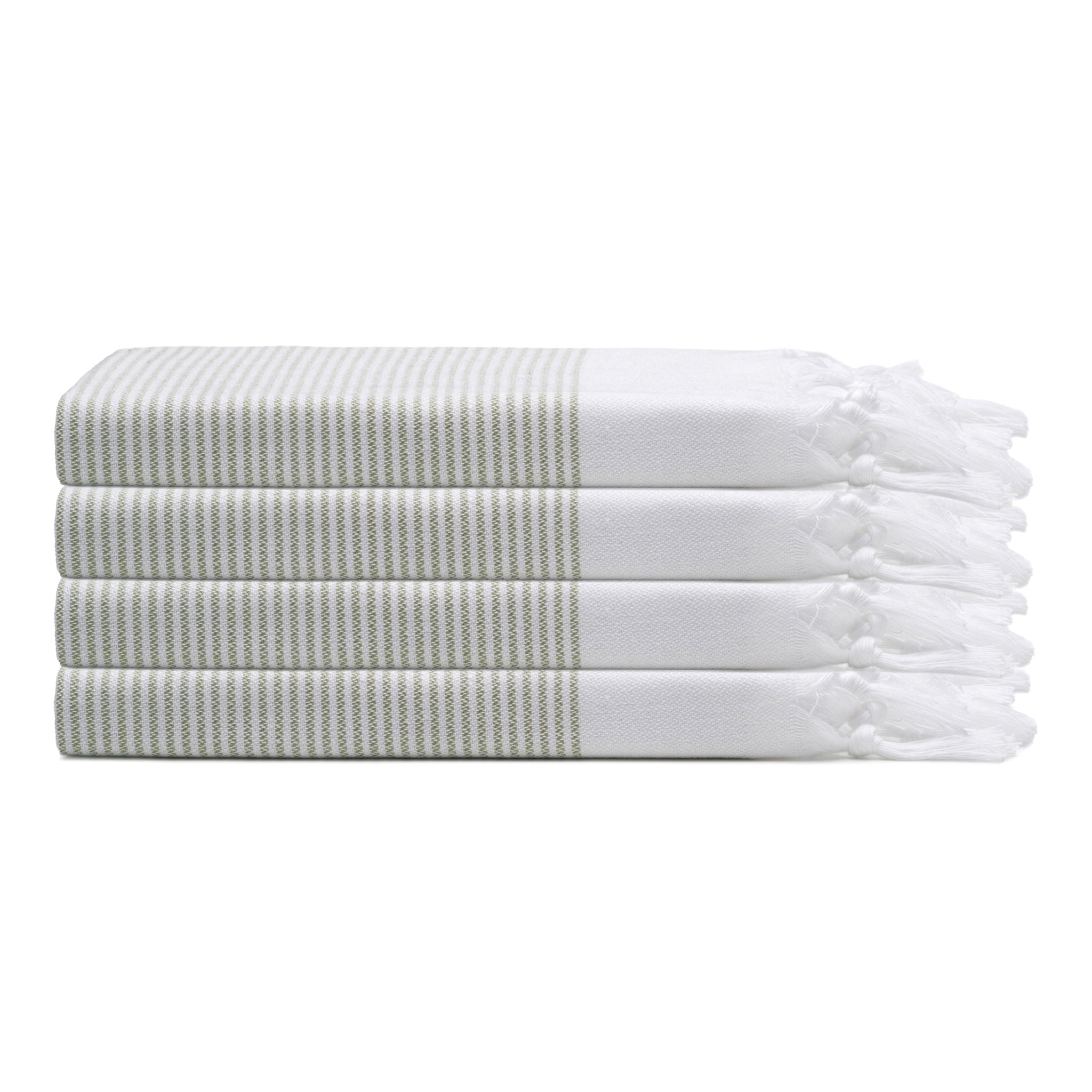Fine Stripe Turkish Cotton Hand & Kitchen Towel Bundle