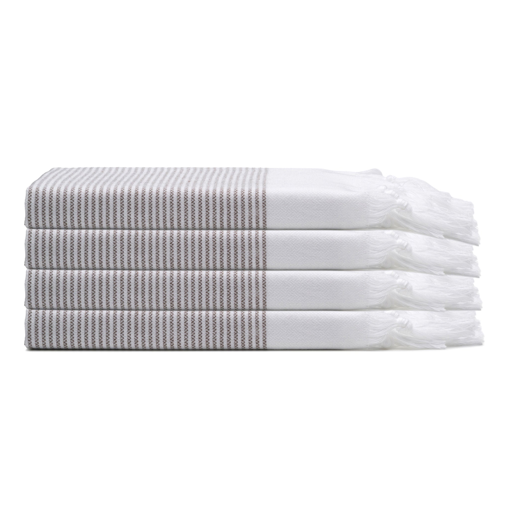 Fine Stripe Turkish Cotton Hand & Kitchen Towel Bundle