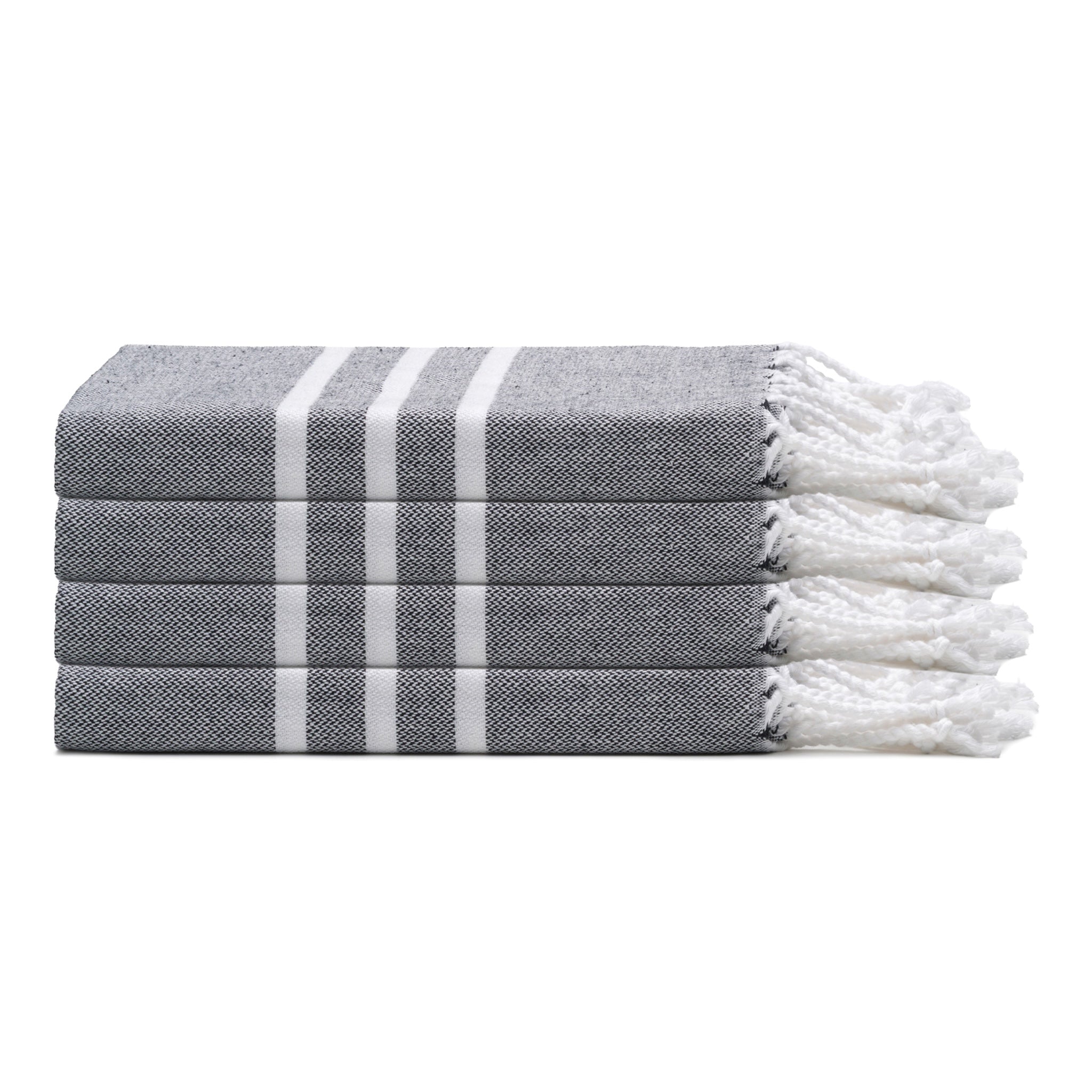 Trio Stripe Turkish Cotton Hand & Kitchen Towel Bundle