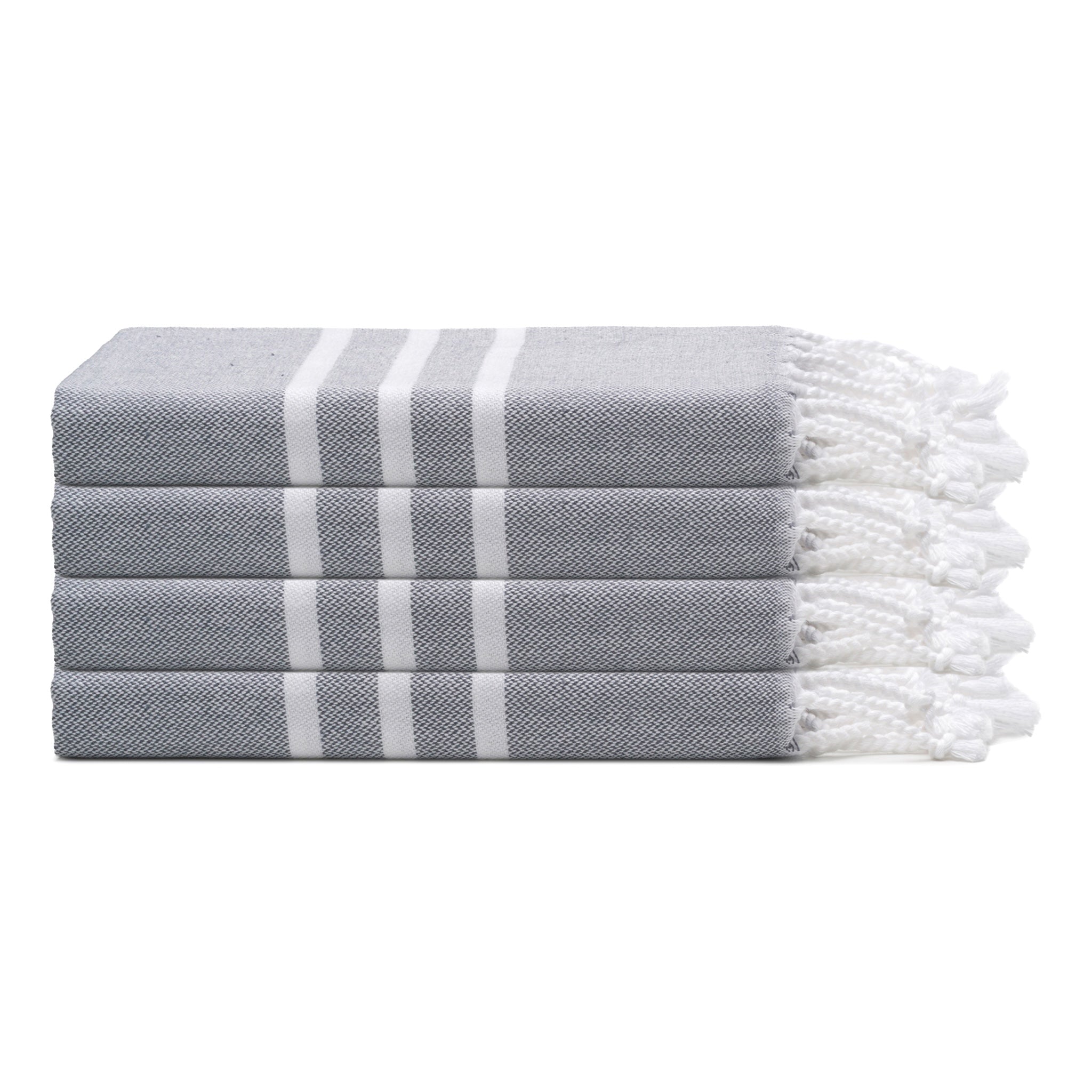 Trio Stripe Turkish Cotton Hand & Kitchen Towel Bundle