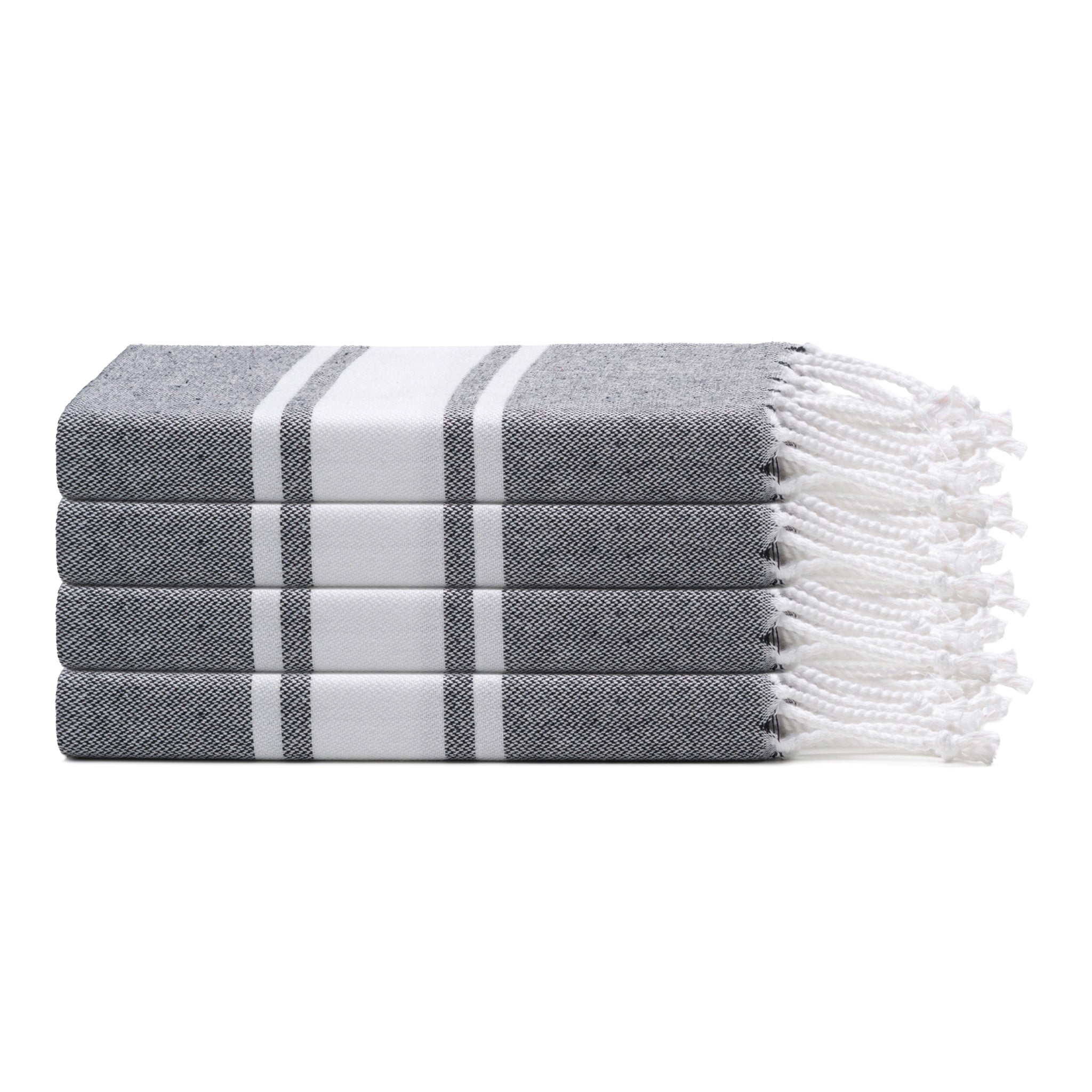 Mono Stripe Turkish Cotton Hand & Kitchen Towel Bundle