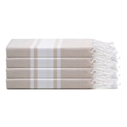 Mono Stripe Turkish Cotton Hand & Kitchen Towel Bundle