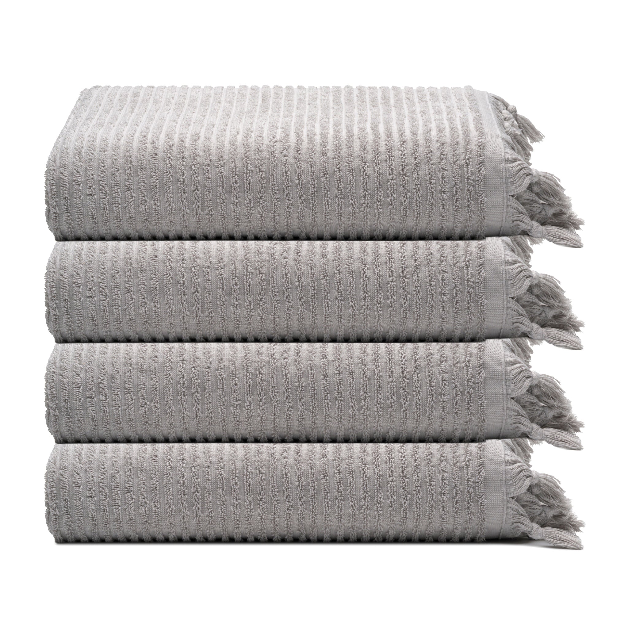 Ribbed Loom Turkish Cotton Terry Hand Towel Bundle