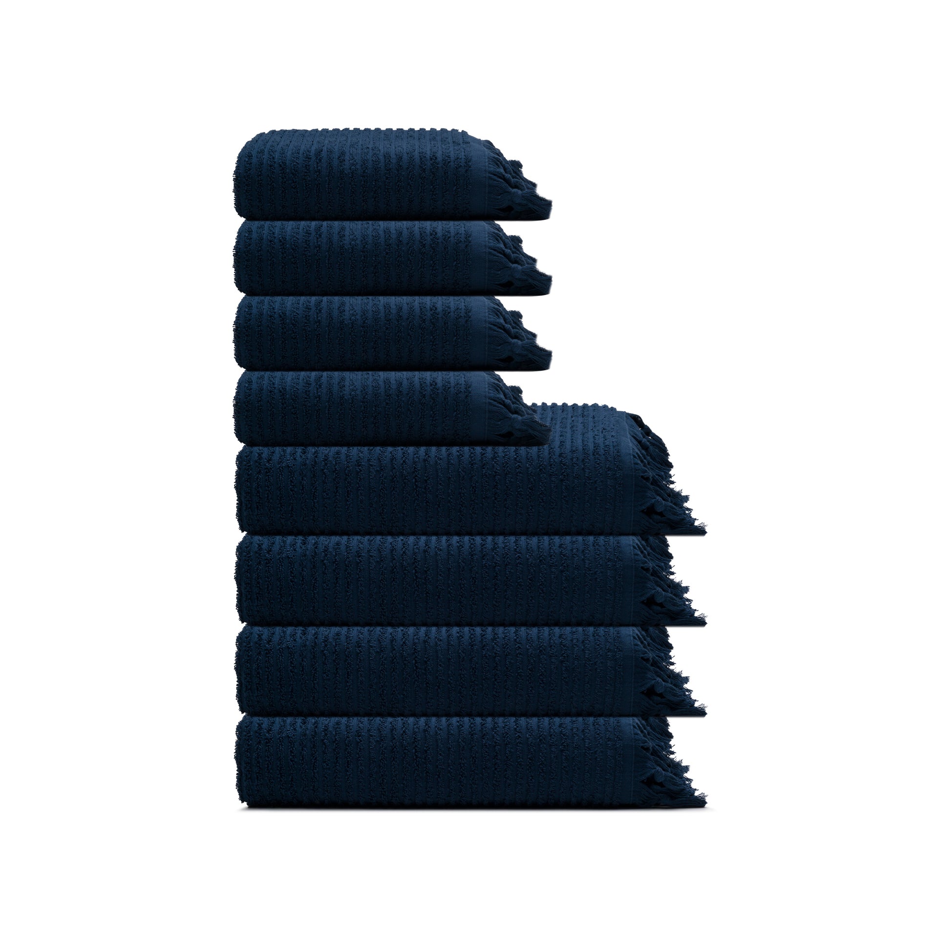 Ribbed Loom Turkish Cotton Terry Towel Bundle