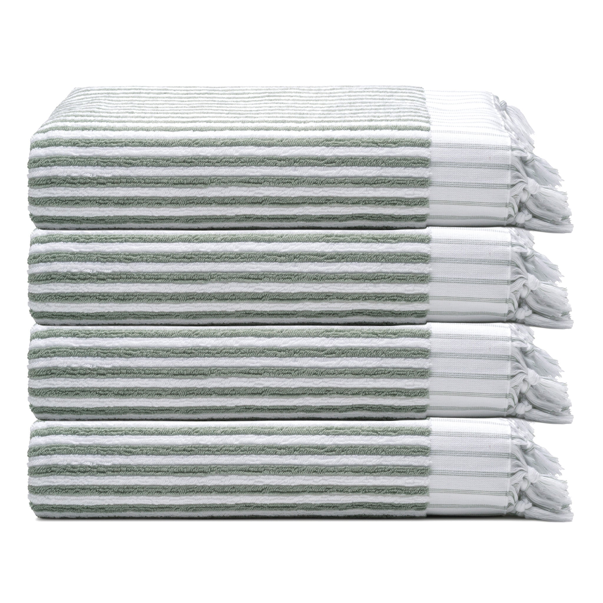 Stripes Turkish Cotton Terry Hand Towel Bundle
