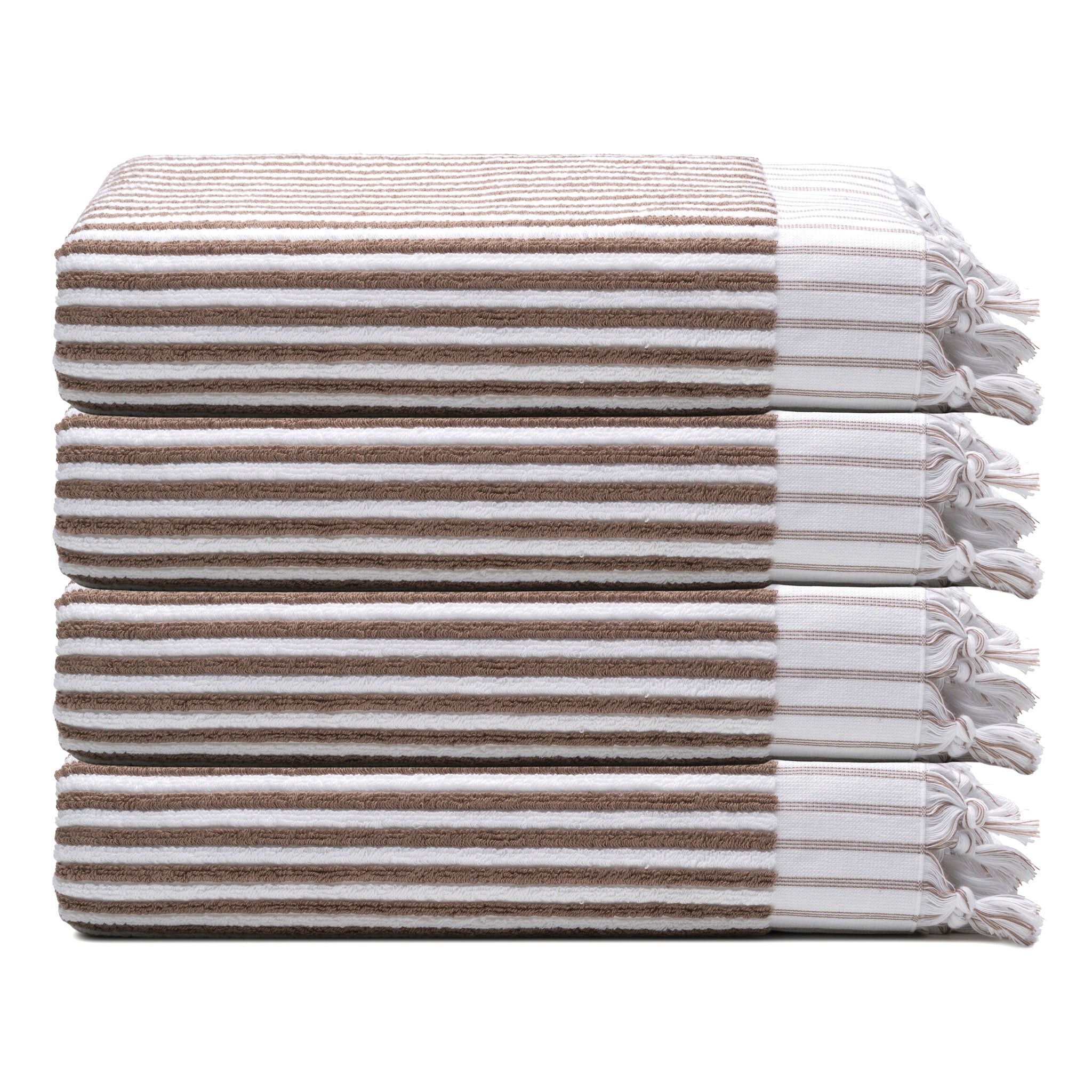 Stripes Turkish Cotton Terry Hand Towel Bundle