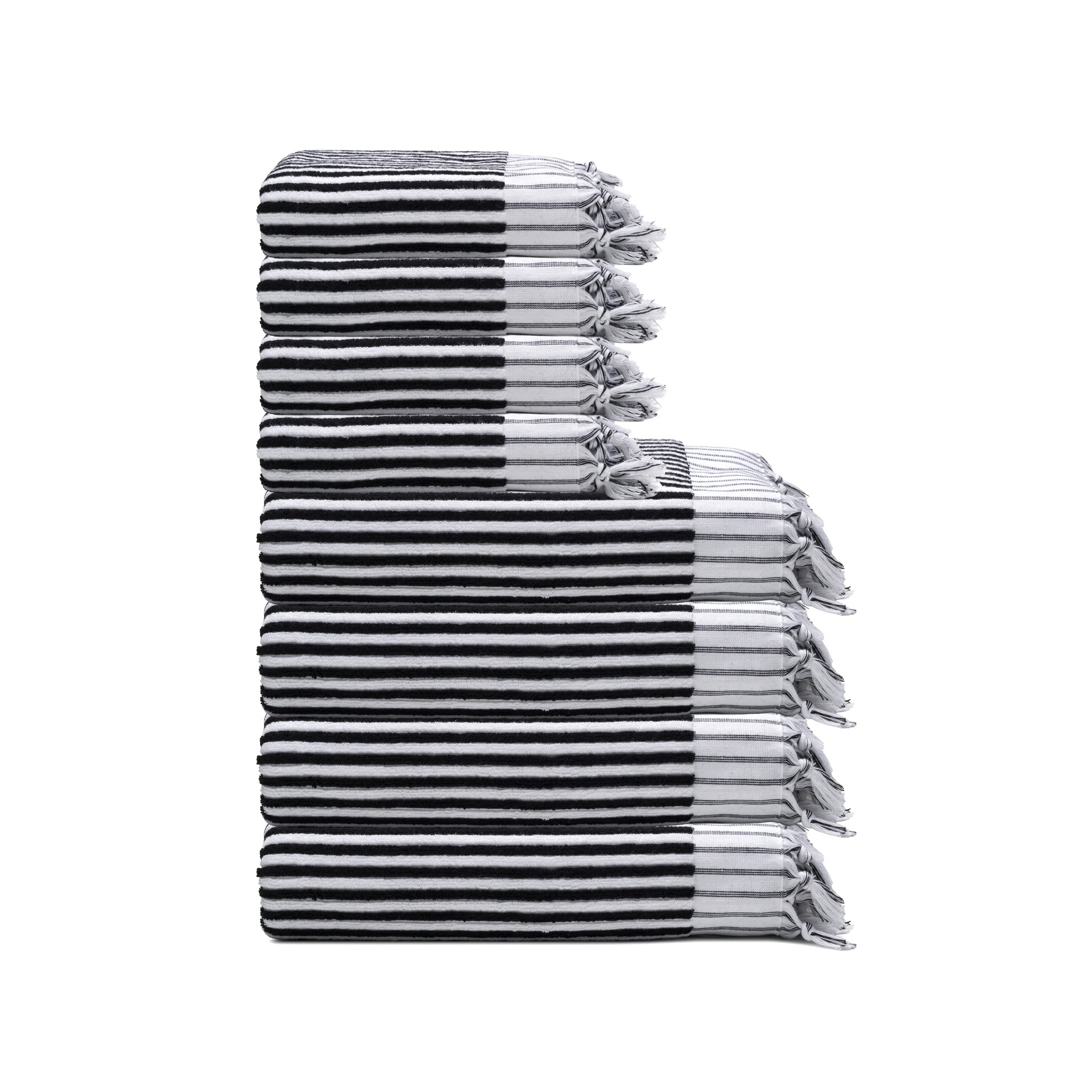 Stripes Turkish Cotton Terry Towel Bundle