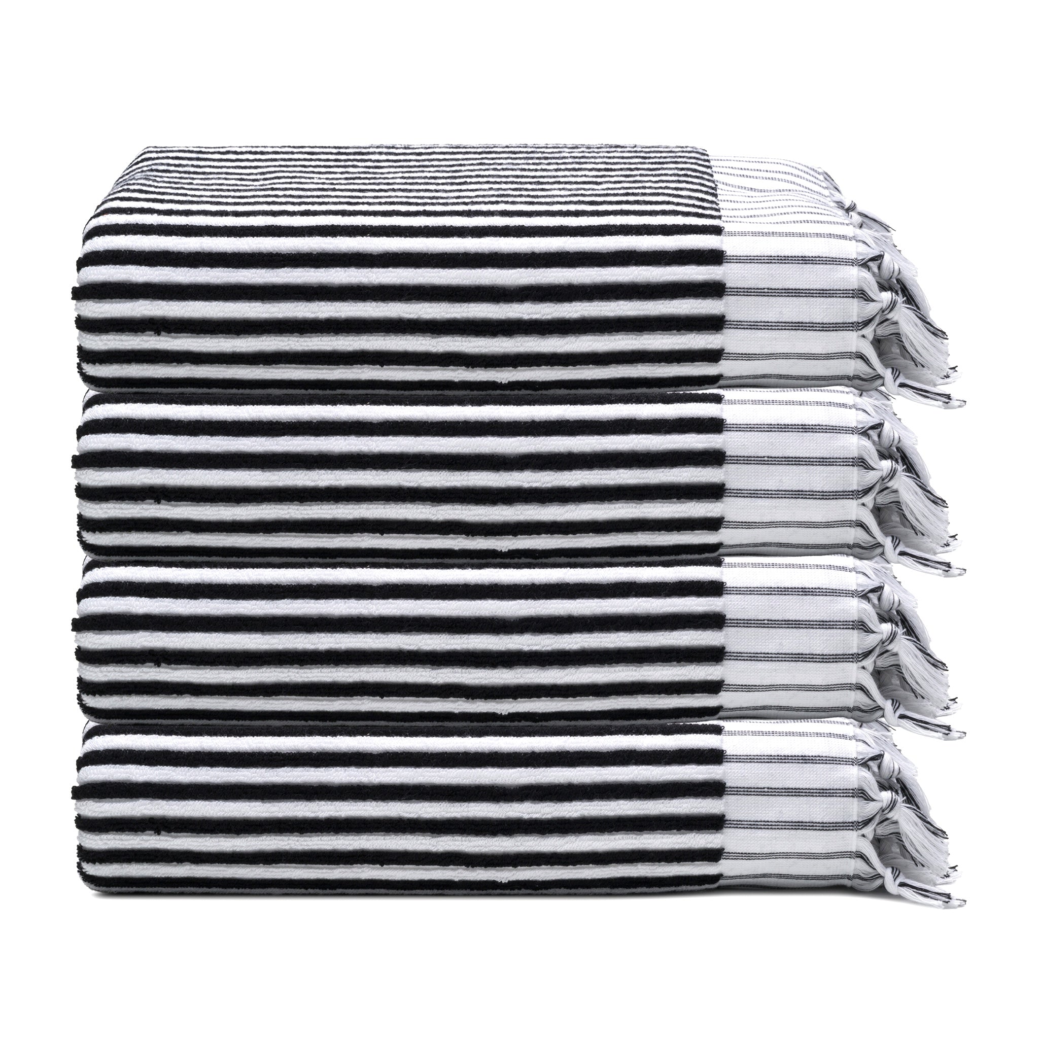 Stripes Turkish Cotton Terry Hand Towel Bundle