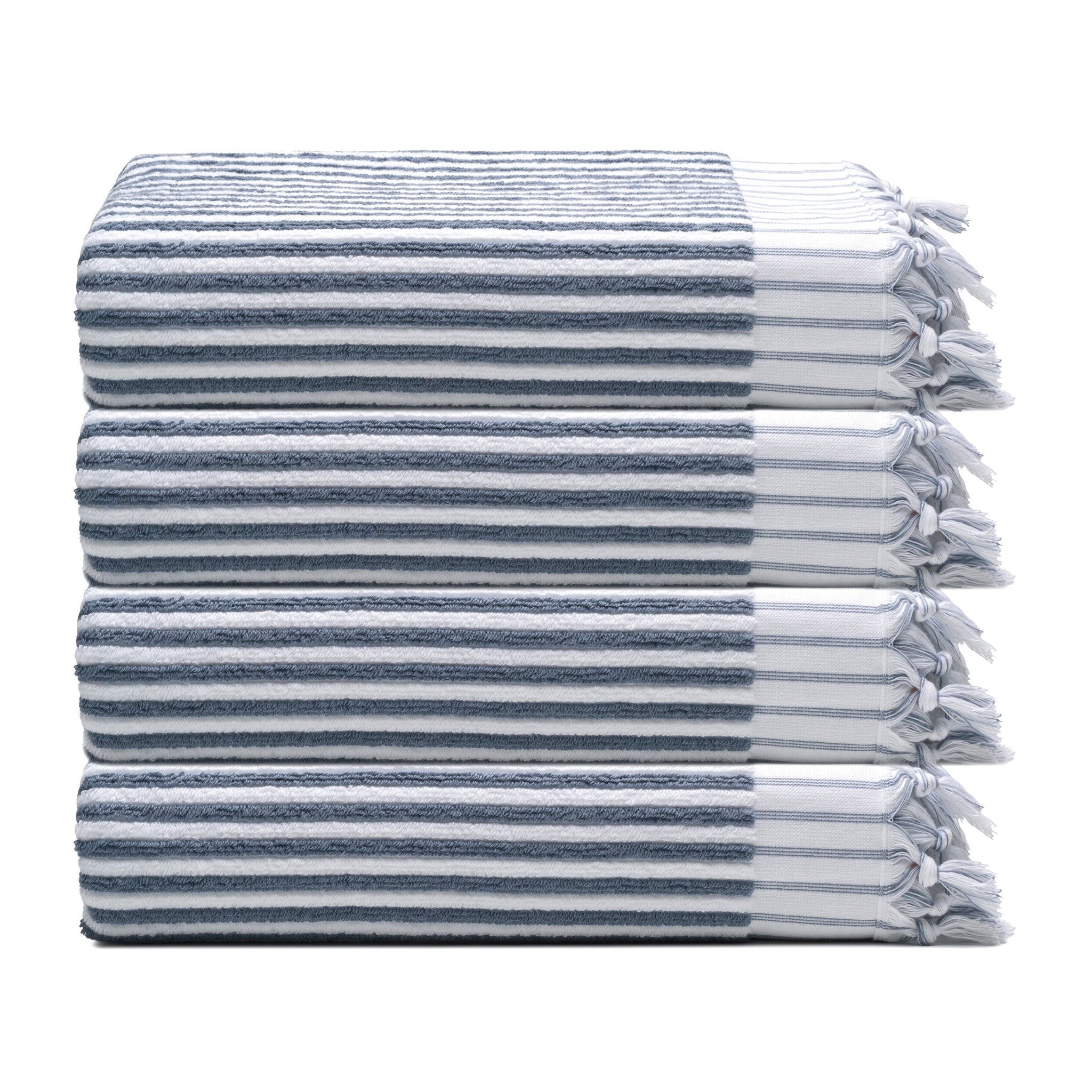 Stripes Turkish Cotton Terry Hand Towel Bundle