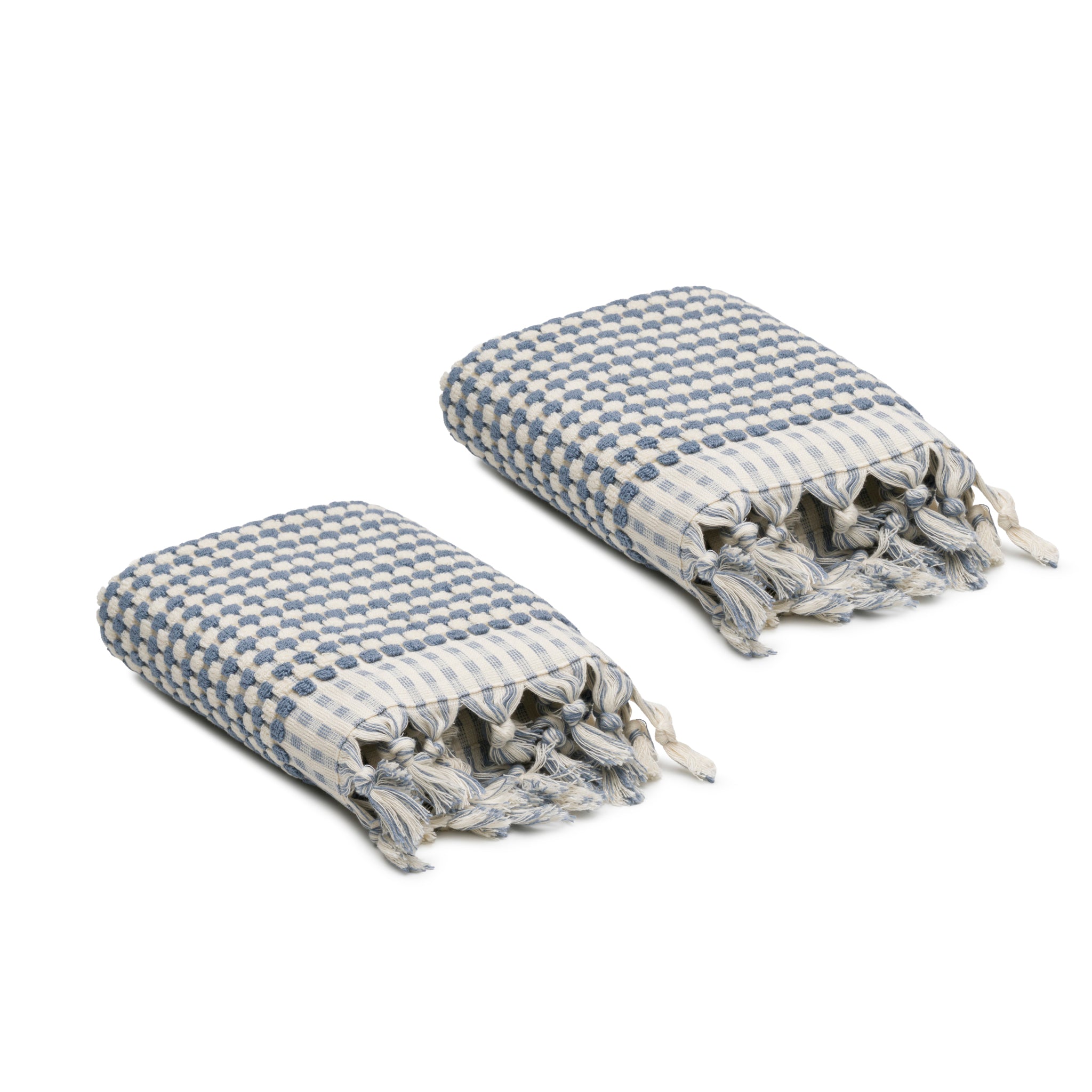 Dots Turkish Cotton Terry Hand Towel Set of 2