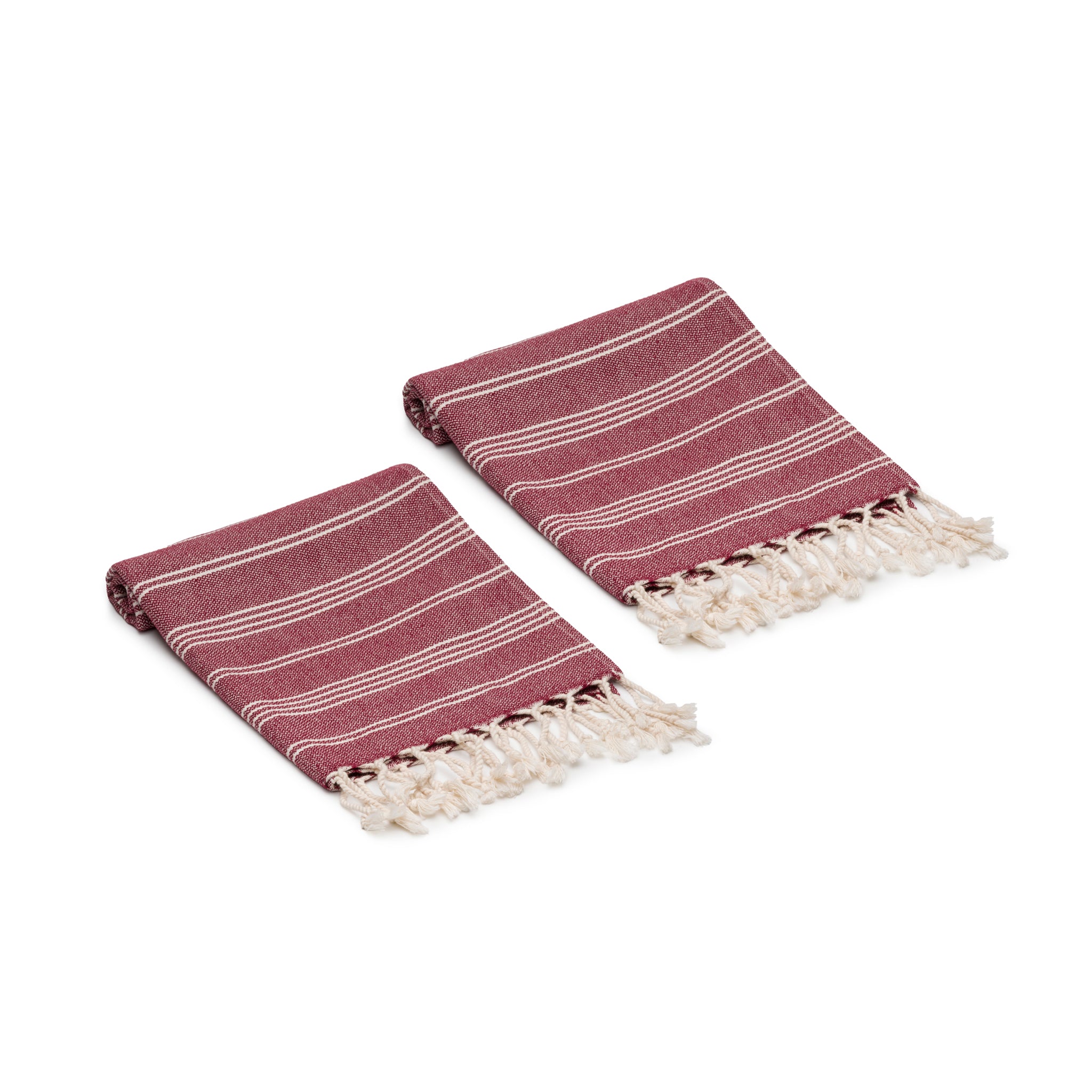 Essential Stripe Turkish Cotton Hand Towel Set of 2