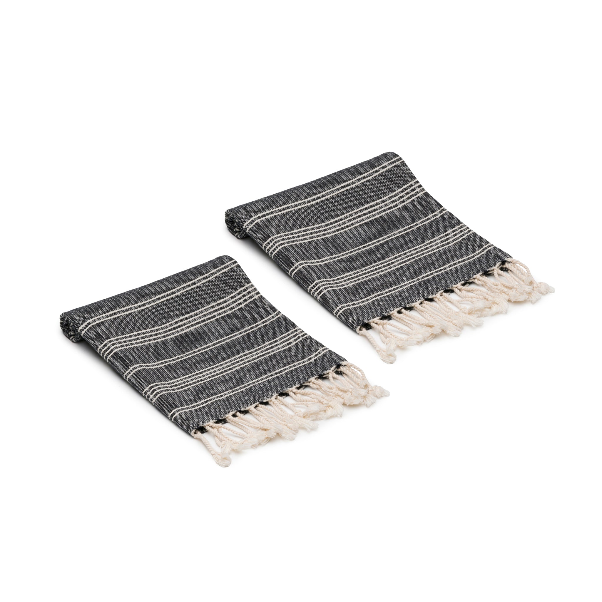 Essential Stripe Turkish Cotton Hand Towel Set of 2