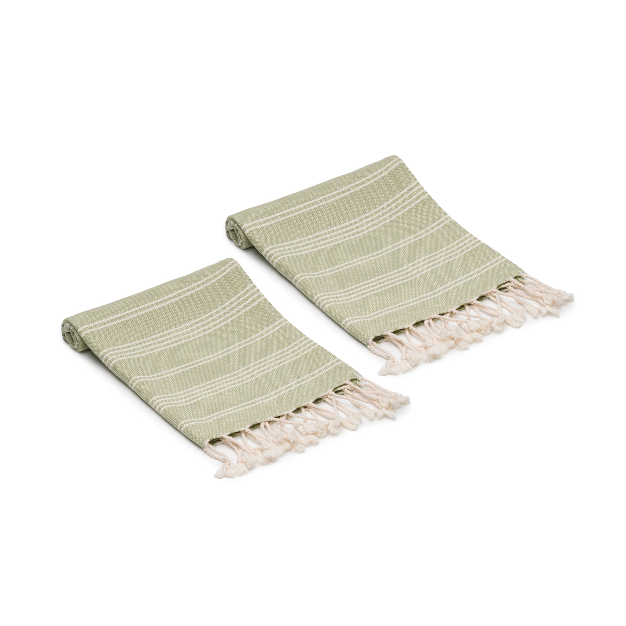 Essential Stripe Turkish Cotton Hand Towel Set of 2