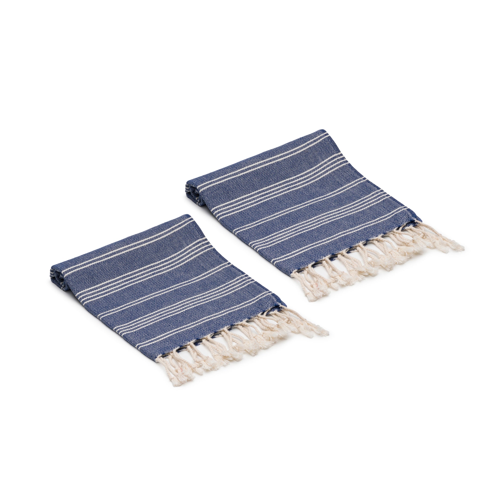 Essential Stripe Turkish Cotton Hand Towel Set of 2