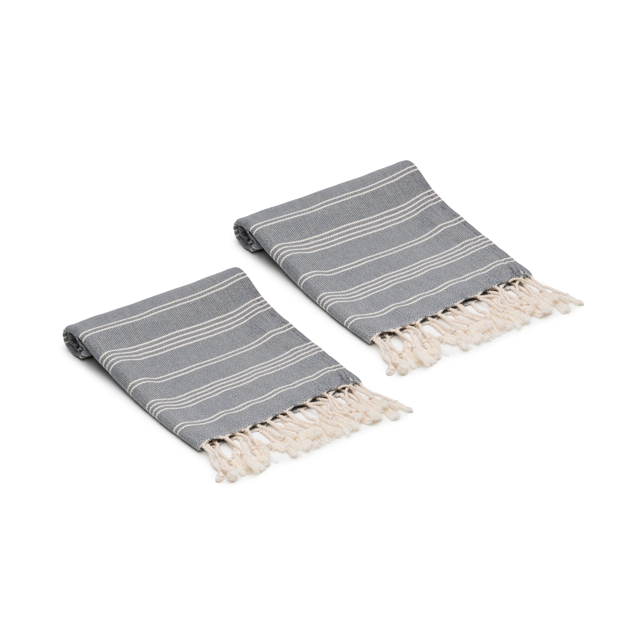 Essential Stripe Turkish Cotton Hand Towel Set of 2