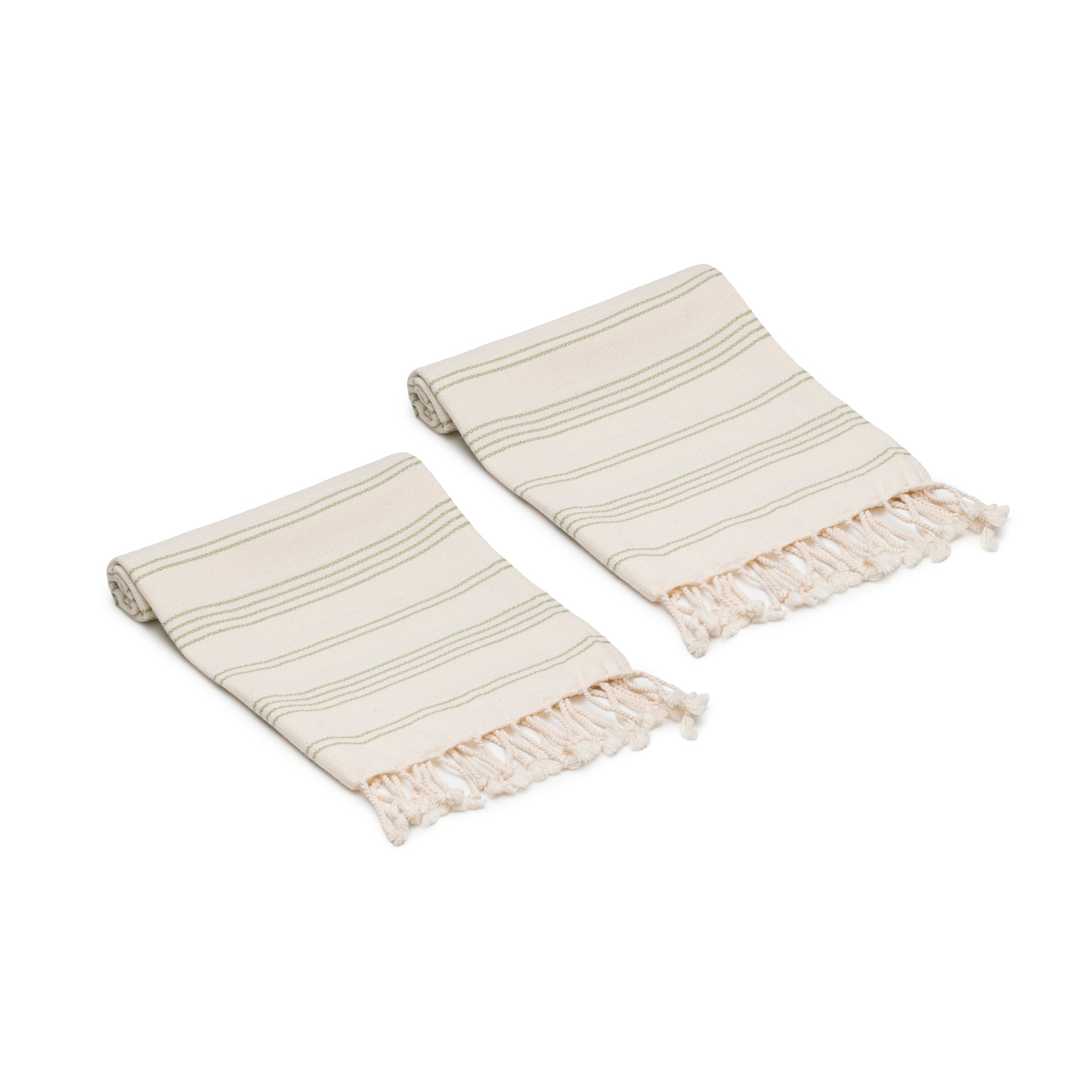 Heritage Stripe Turkish Cotton Hand Towel Bundle Set of 2