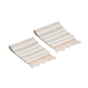 Heritage Stripe Turkish Cotton Hand Towel Bundle Set of 2