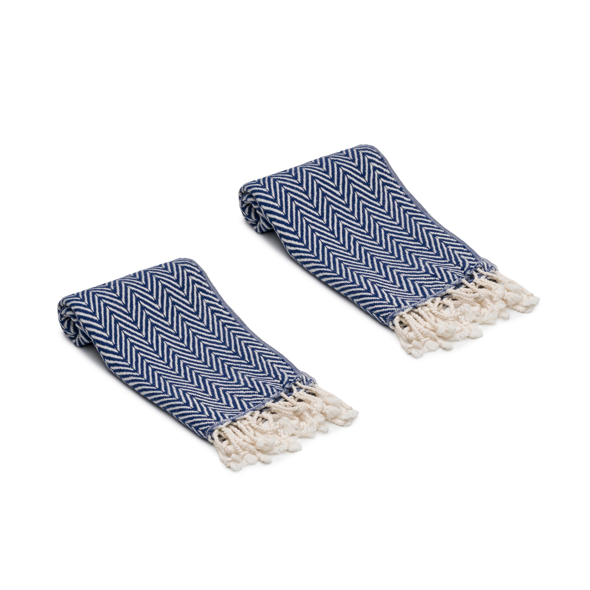 Herringbone Turkish Cotton Hand Towel Set of 2