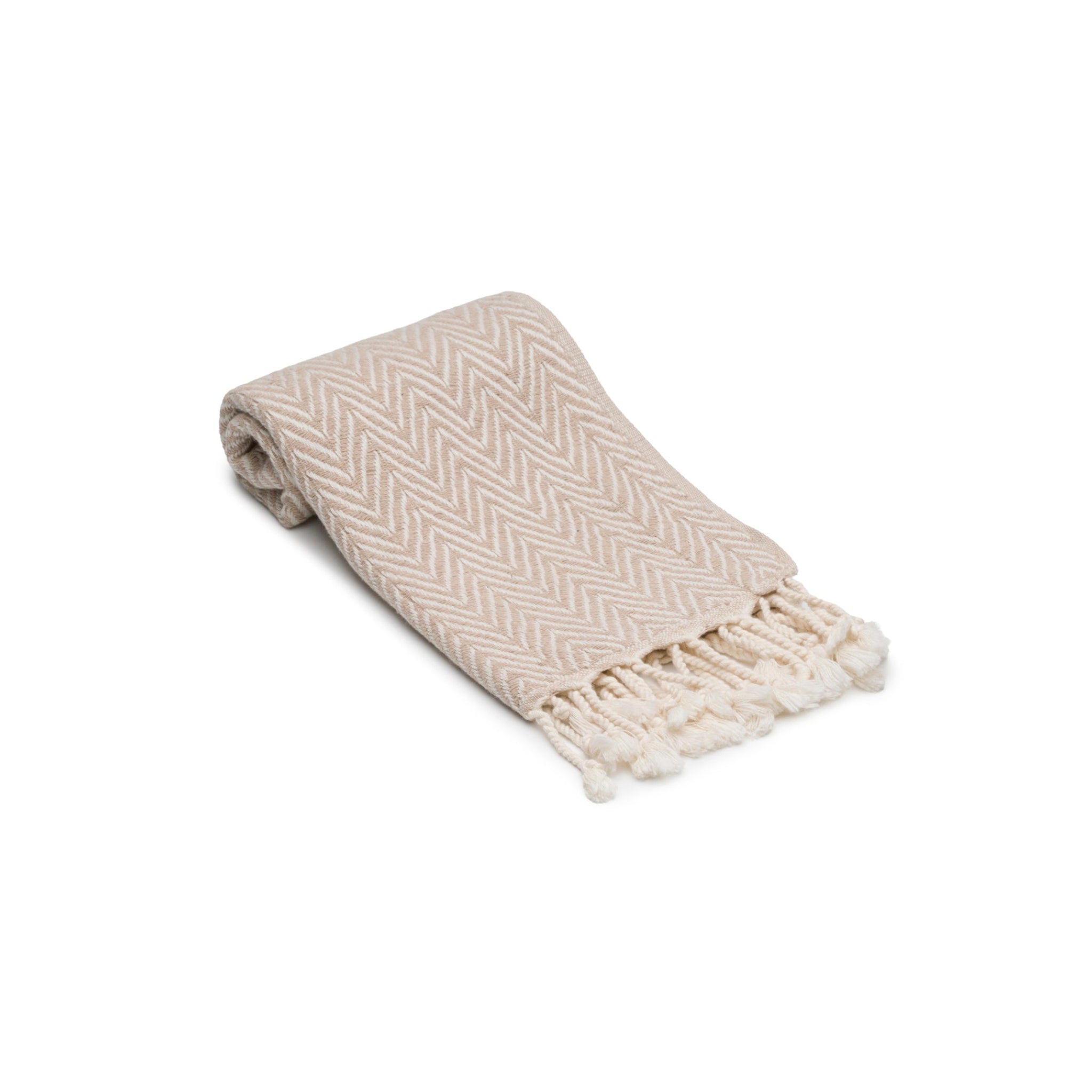 Herringbone Turkish Cotton Hand Towel Set of 2