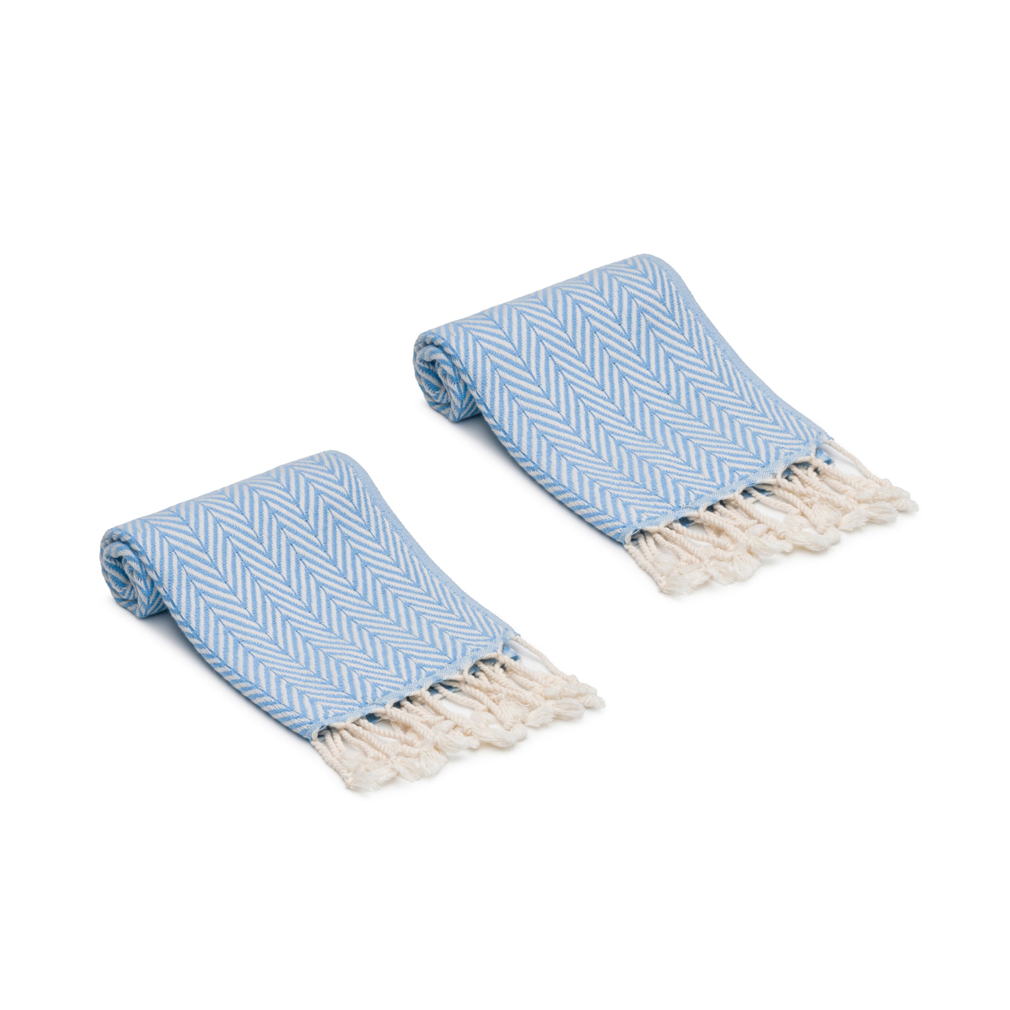 Herringbone Turkish Cotton Hand Towel Set of 2