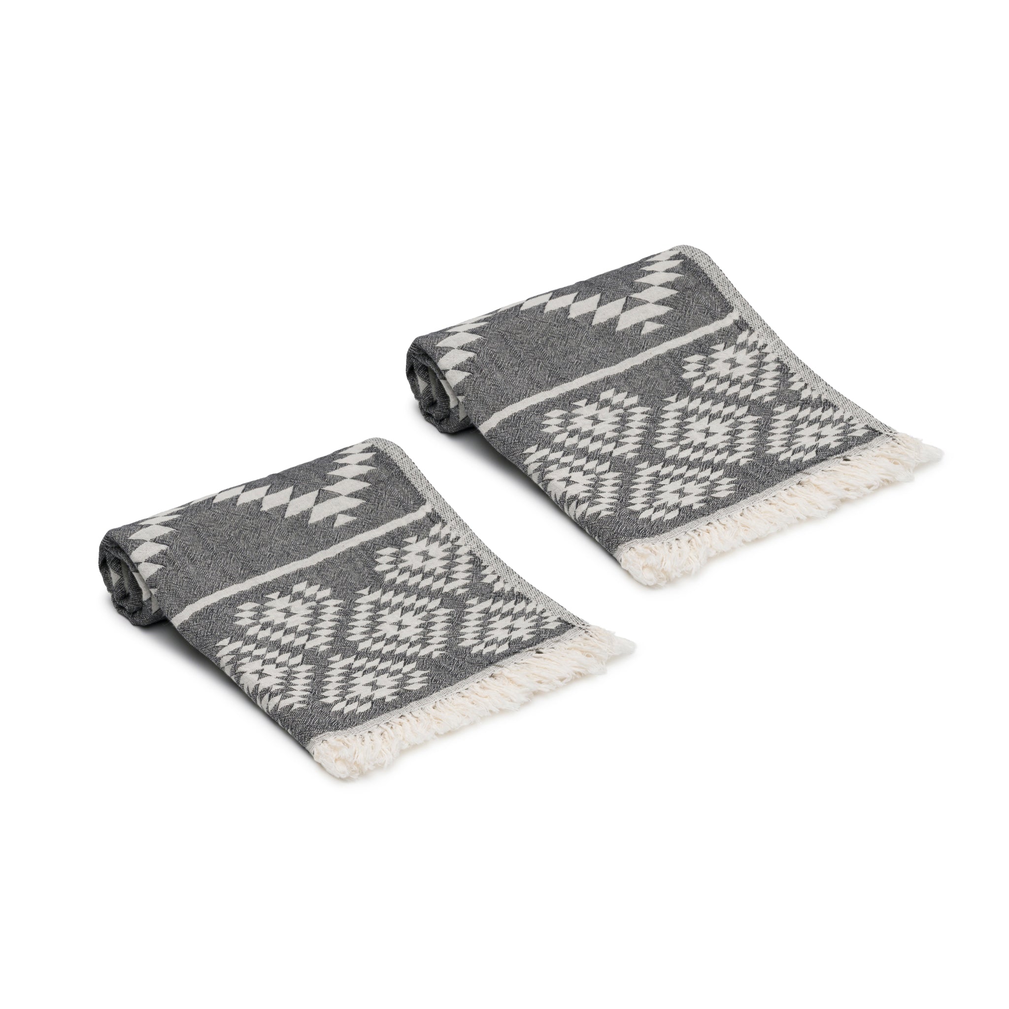 Aztec Turkish Cotton Hand Towel Set of 2
