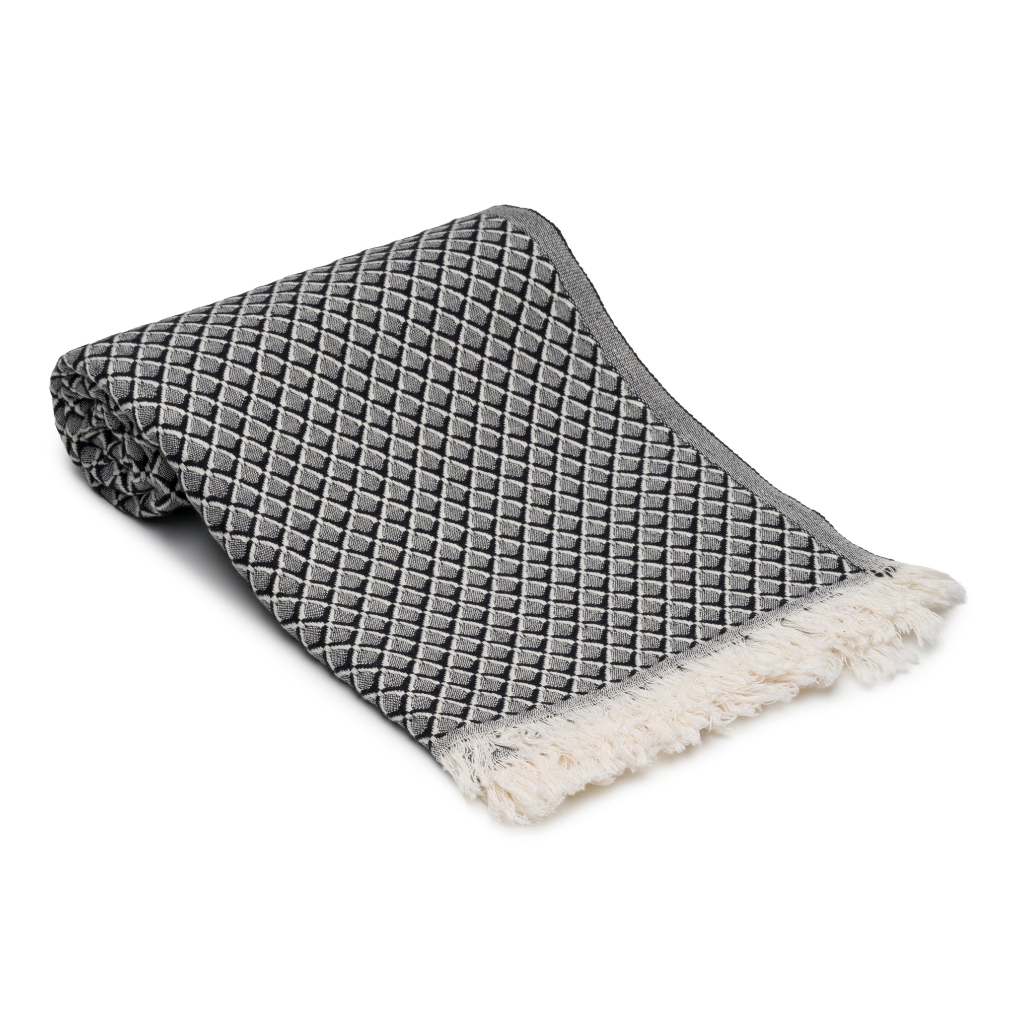 Serenity Grid Turkish Cotton Towels