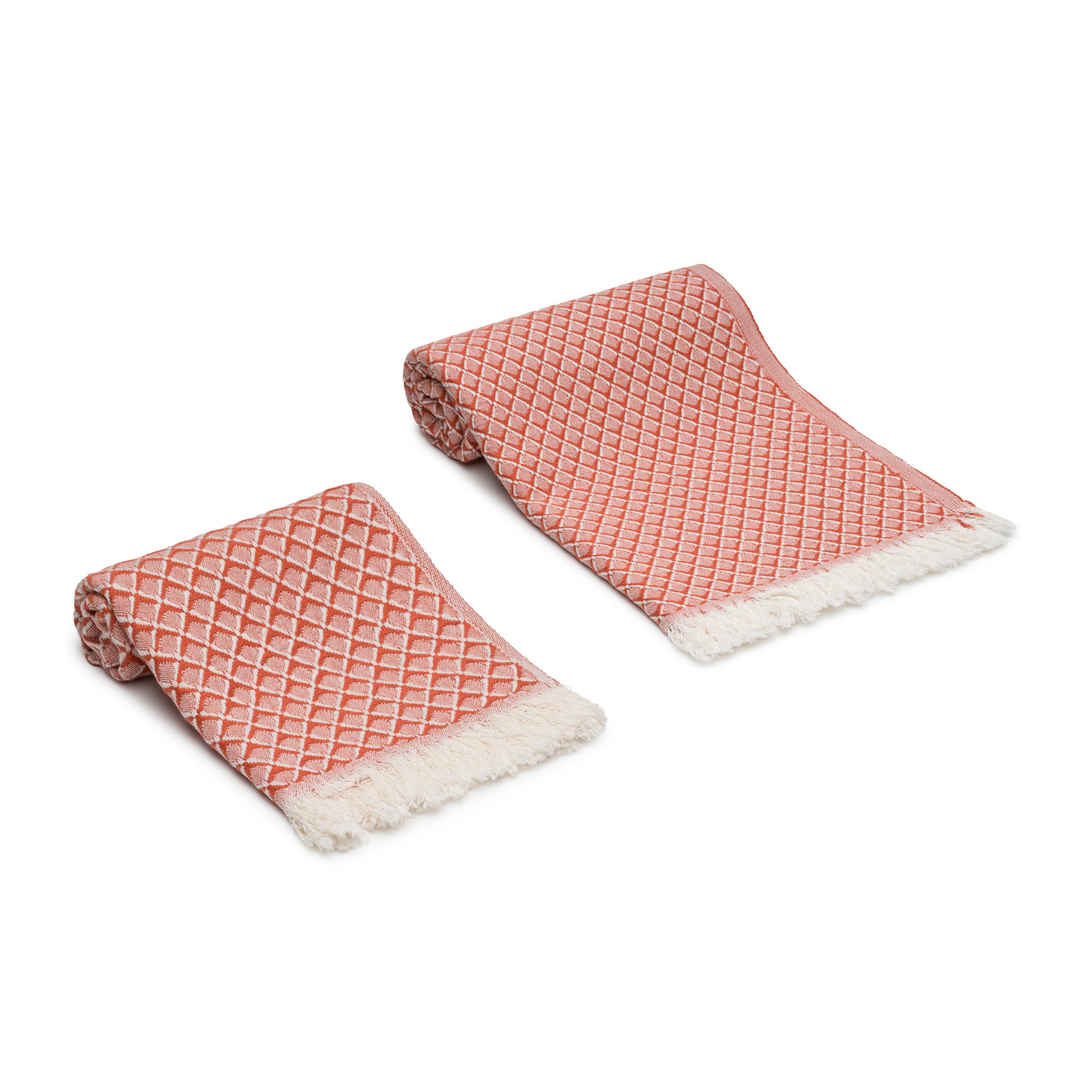 Serenity Grid Turkish Cotton Towels