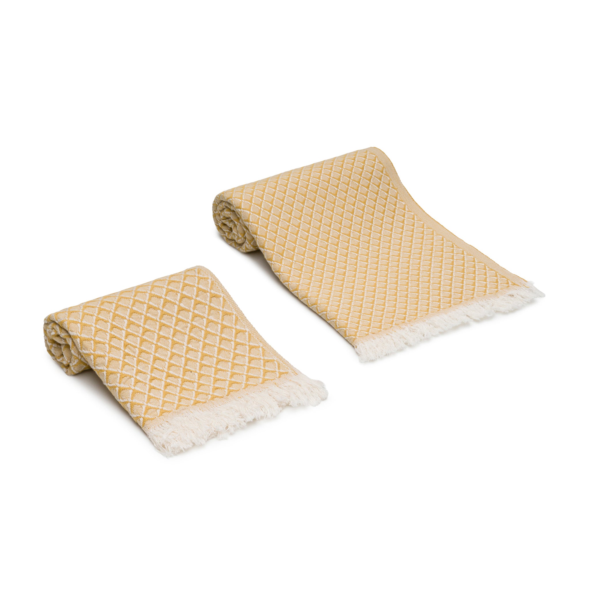 Serenity Grid Turkish Cotton Towels