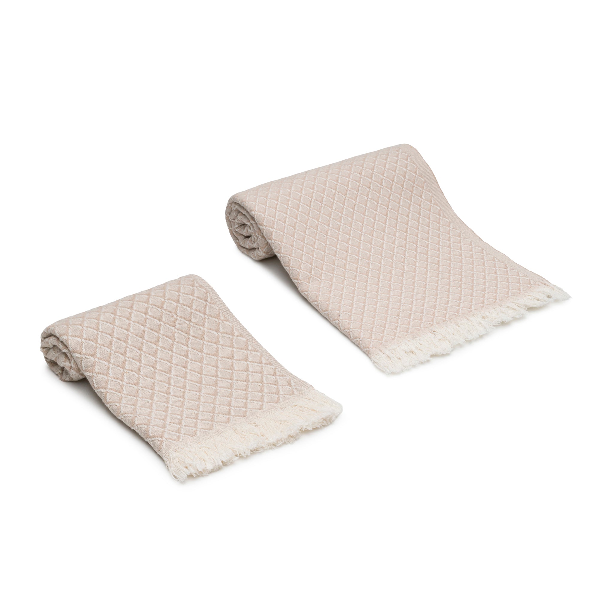 Serenity Grid Turkish Cotton Towels