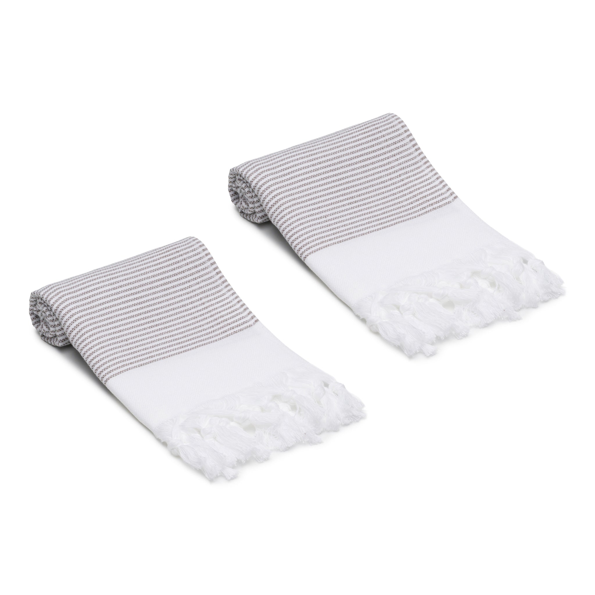 Fine Stripe Turkish Cotton Hand & Kitchen Towel Bundle