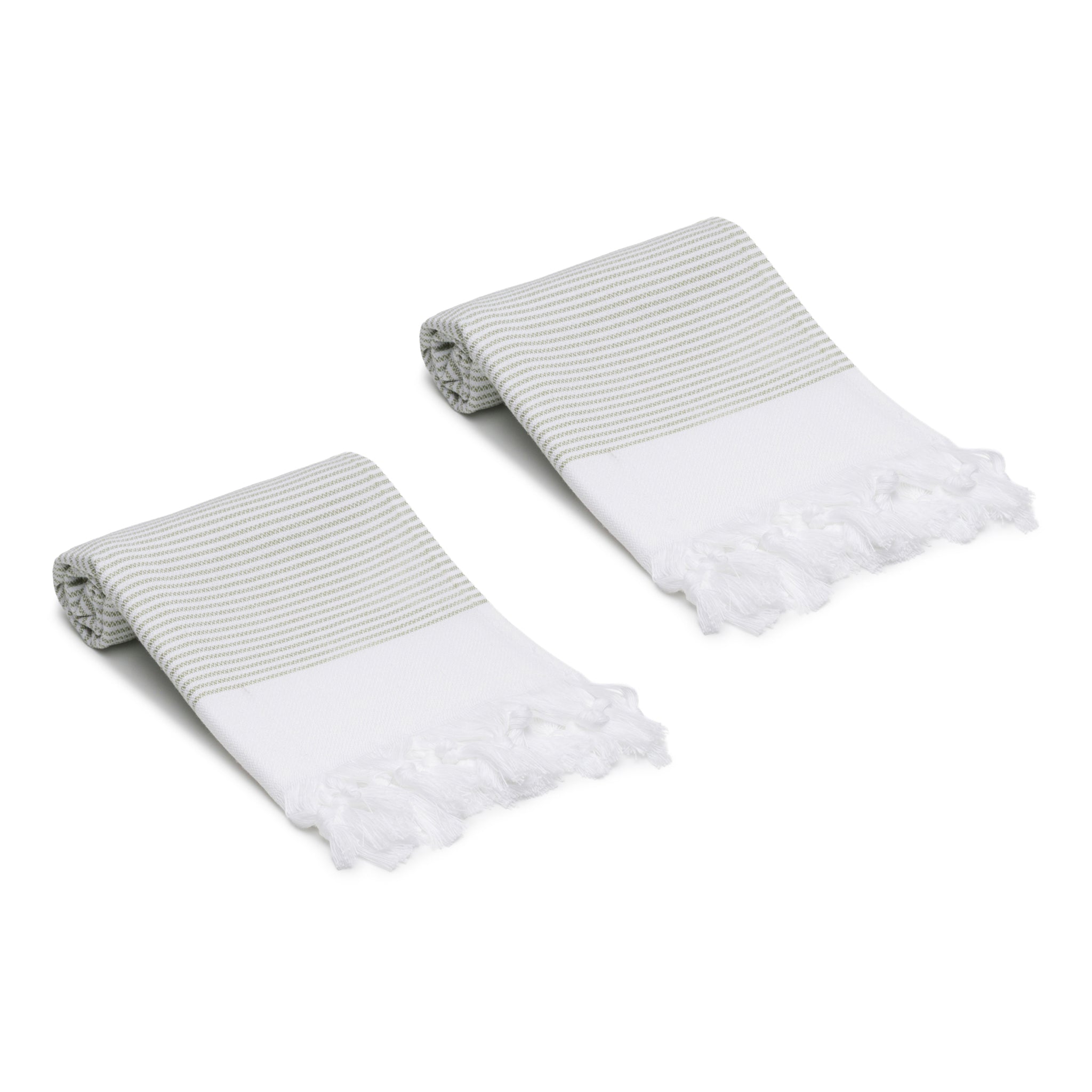 Fine Stripe Turkish Cotton Hand & Kitchen Towel Bundle