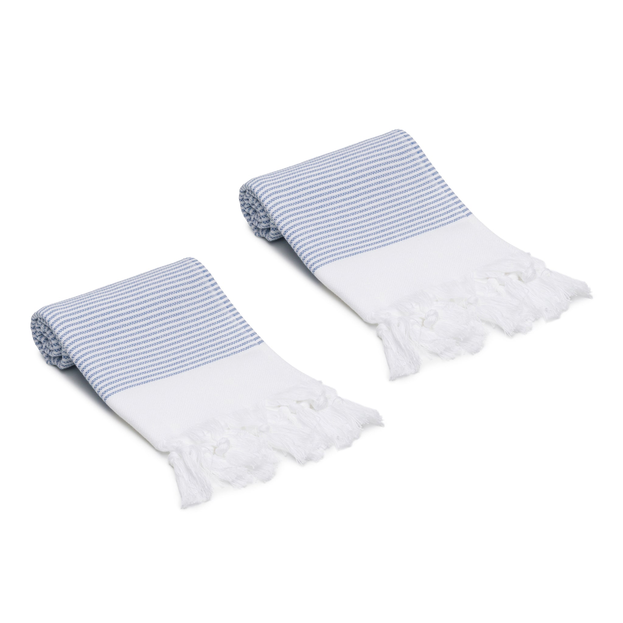 Fine Stripe Turkish Cotton Hand & Kitchen Towel Bundle