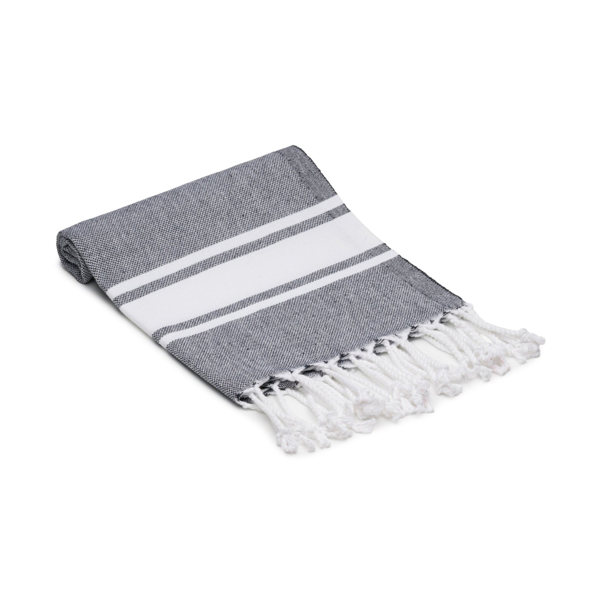 Mono Stripe Turkish Cotton Hand & Kitchen Towel Bundle
