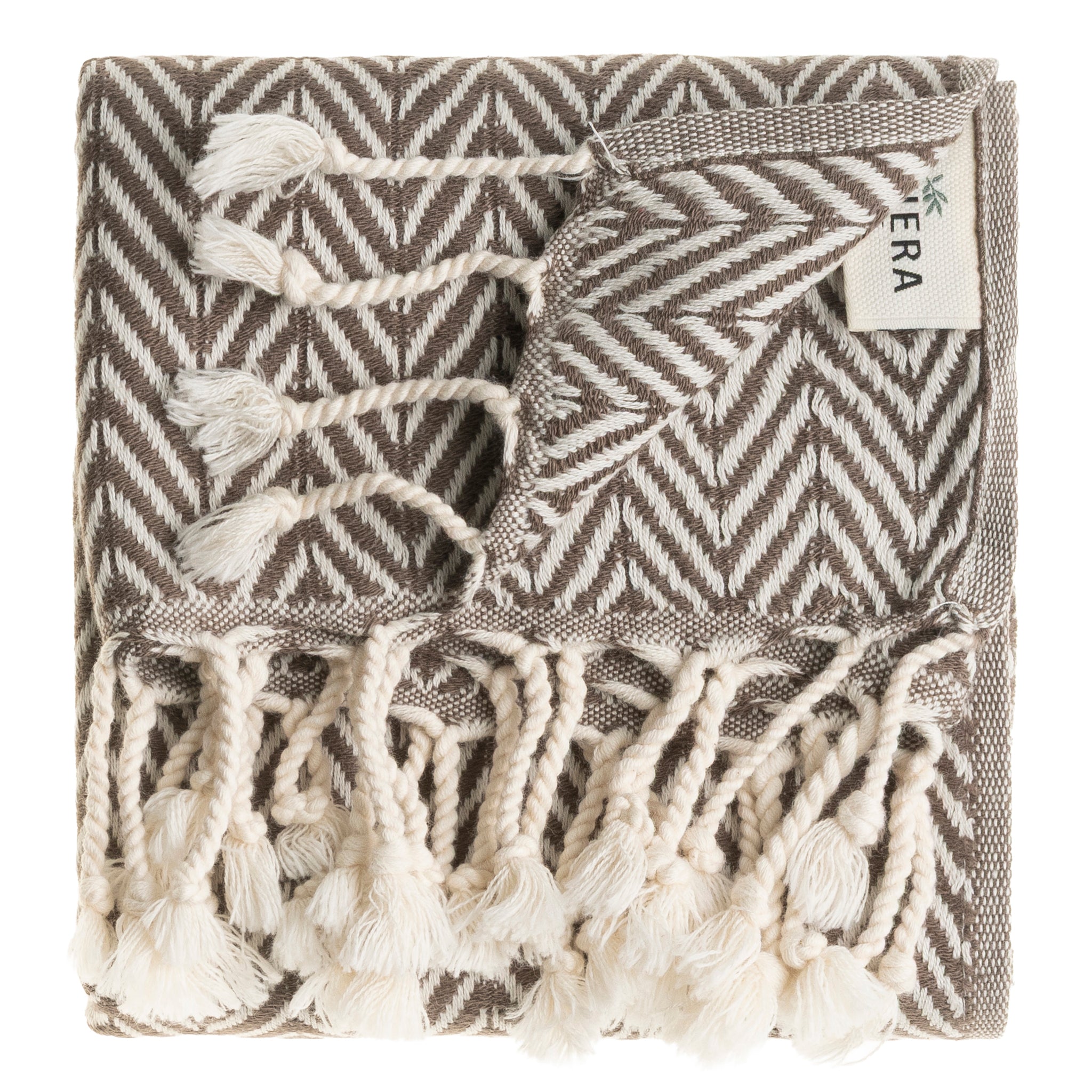 Herringbone Turkish Cotton Hand Towel Set of 2