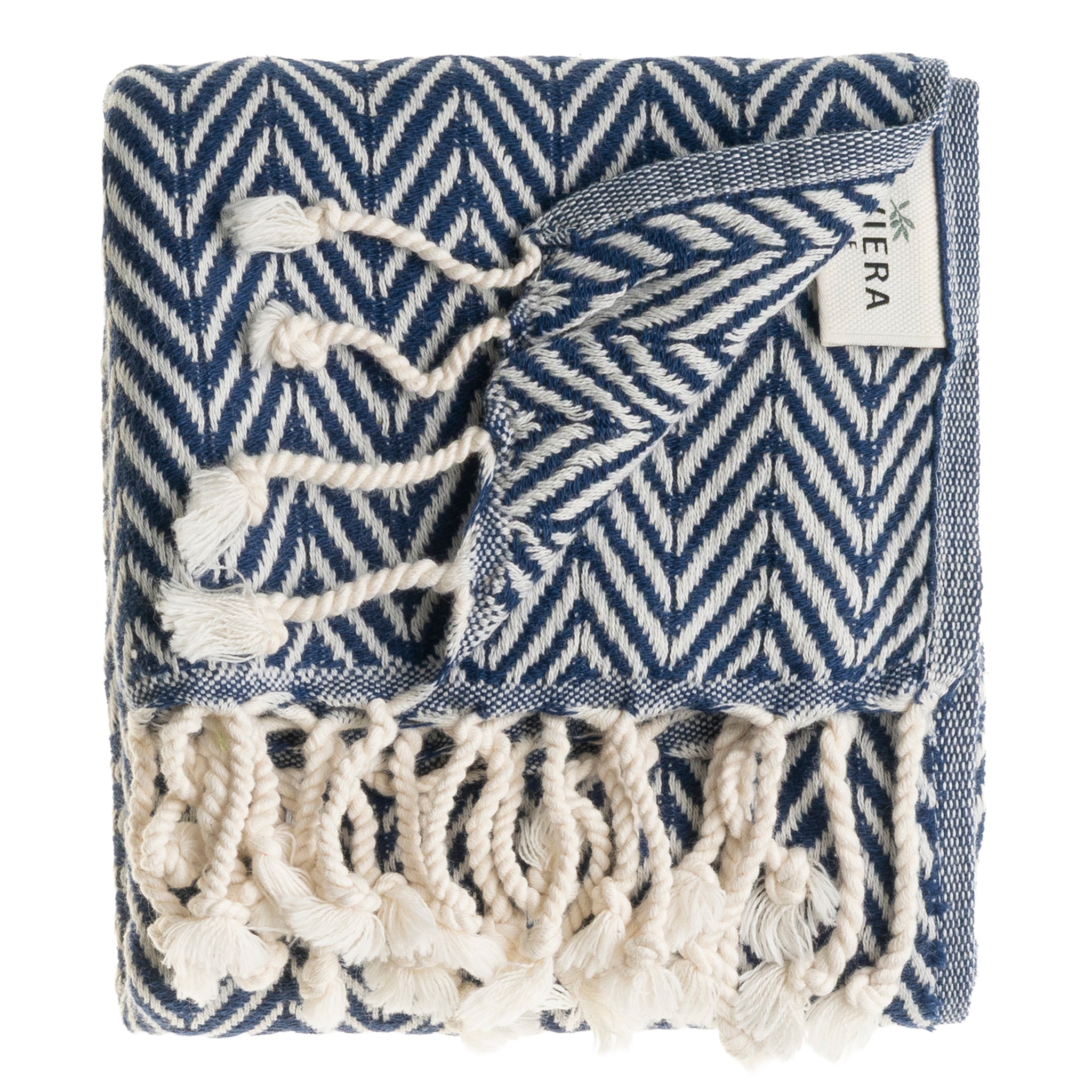 Herringbone Turkish Cotton Hand Towel Set of 2