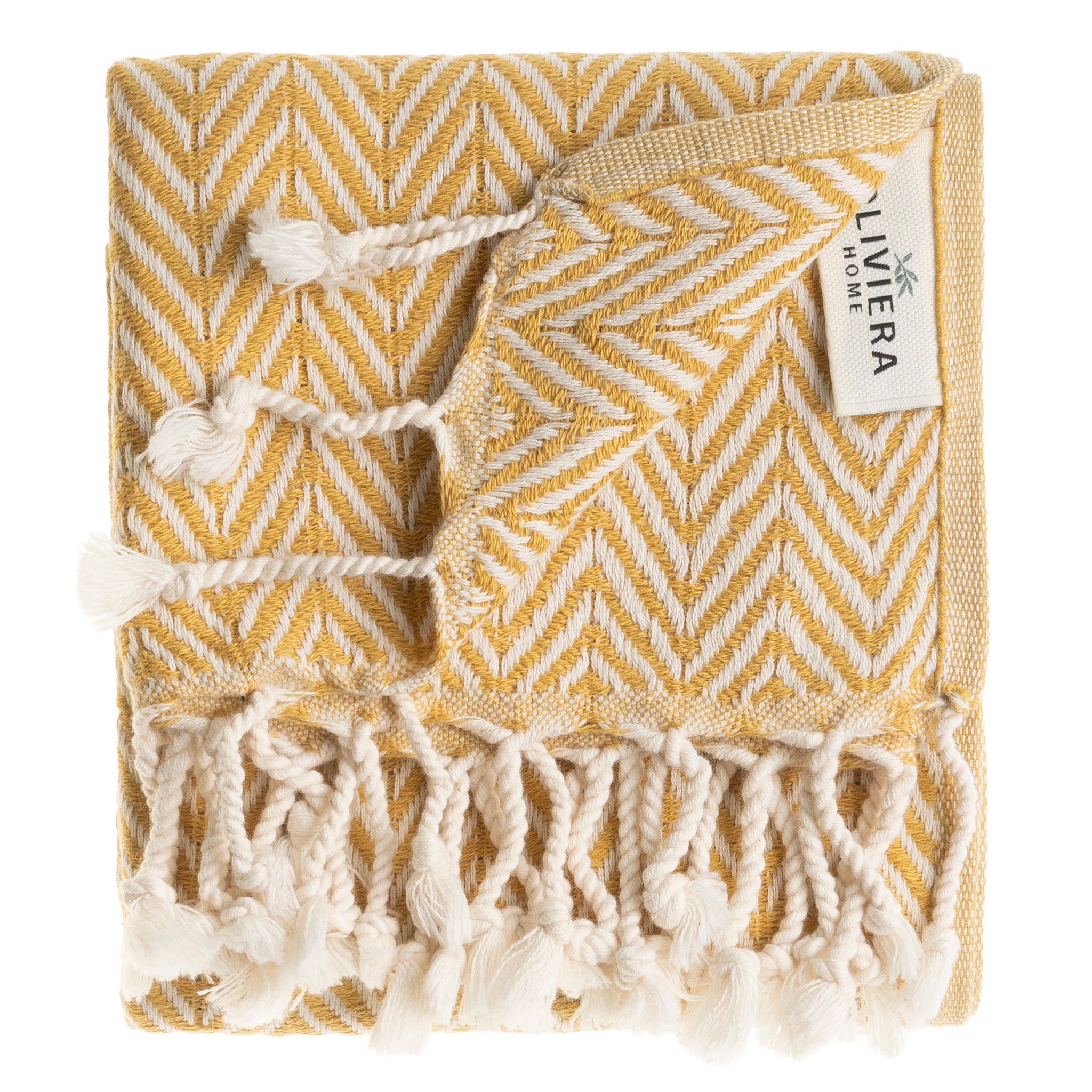 Herringbone Turkish Cotton Hand Towel Set of 2
