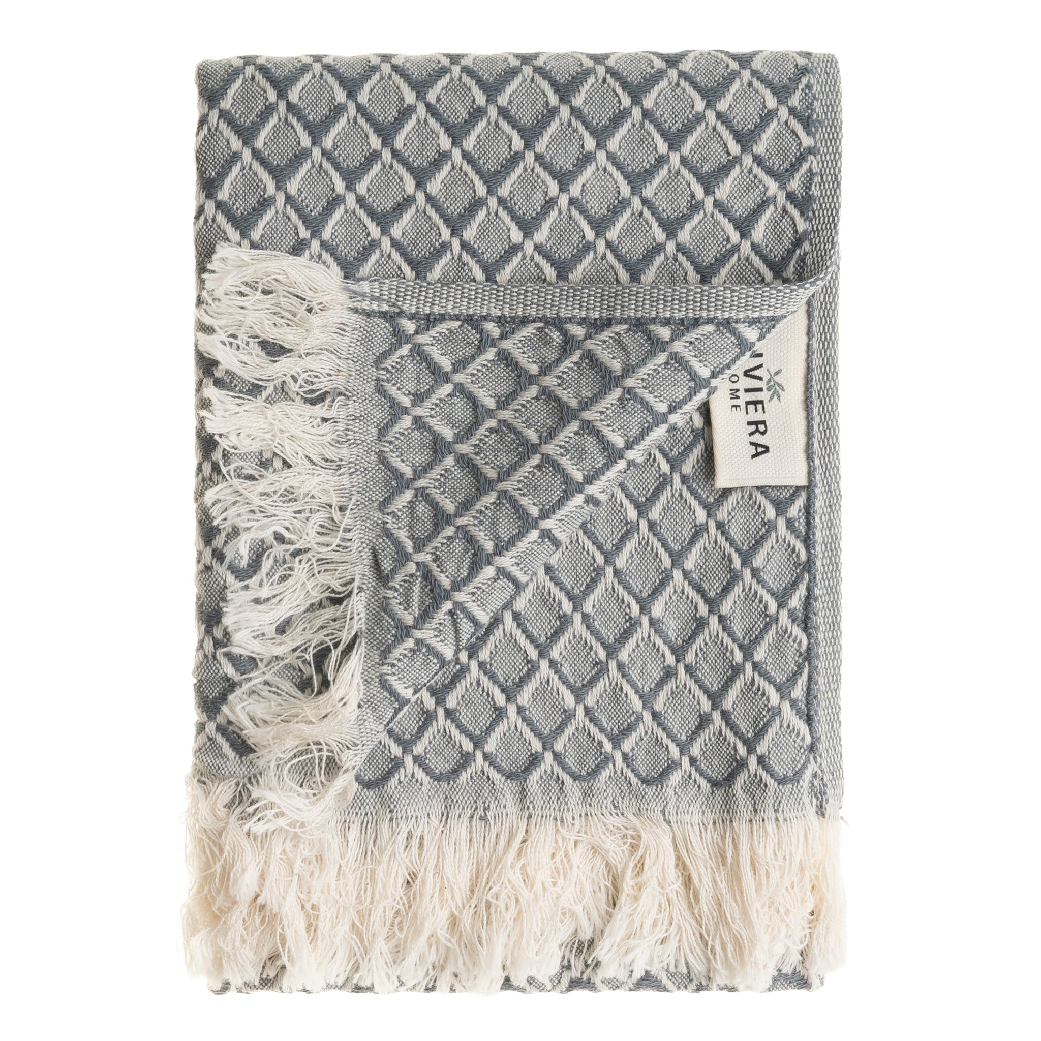 Serenity Grid Turkish Cotton Towels