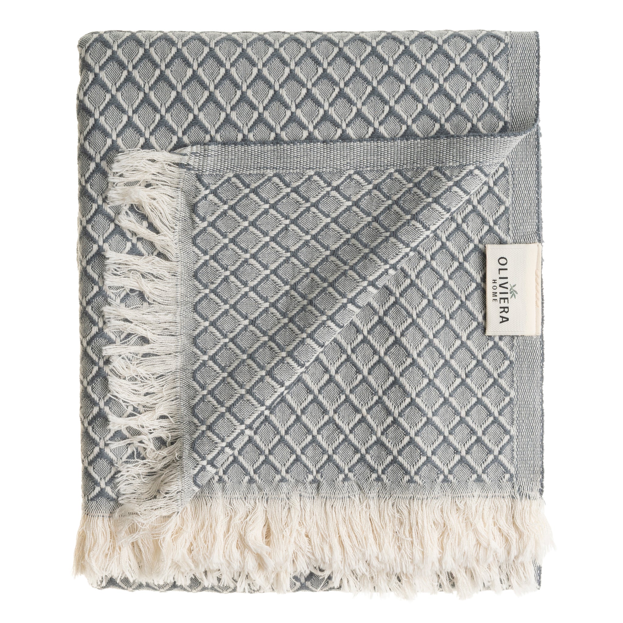 Serenity Grid Turkish Cotton Towels