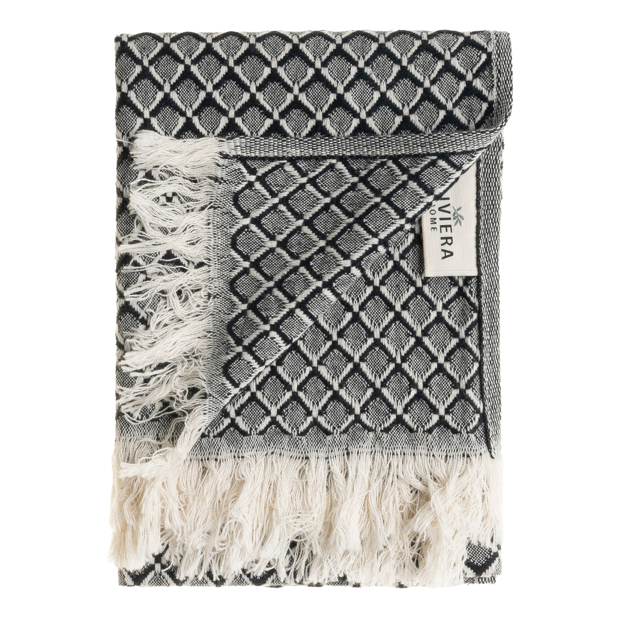 Serenity Grid Turkish Cotton Towels