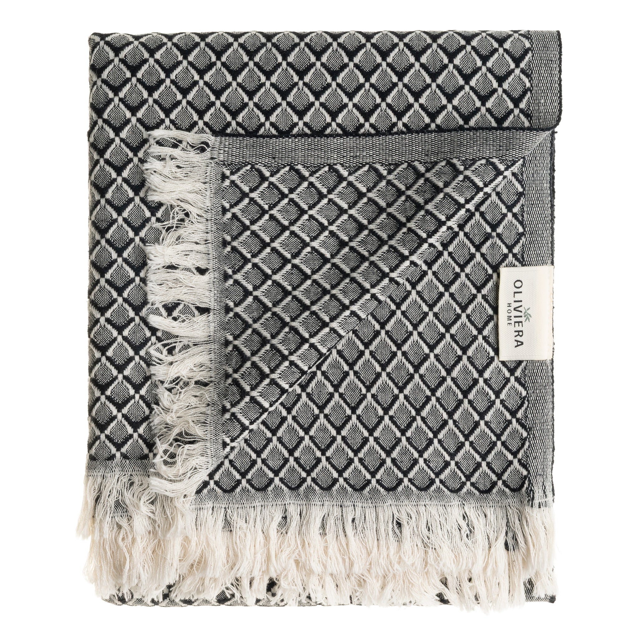 Serenity Grid Turkish Cotton Towels